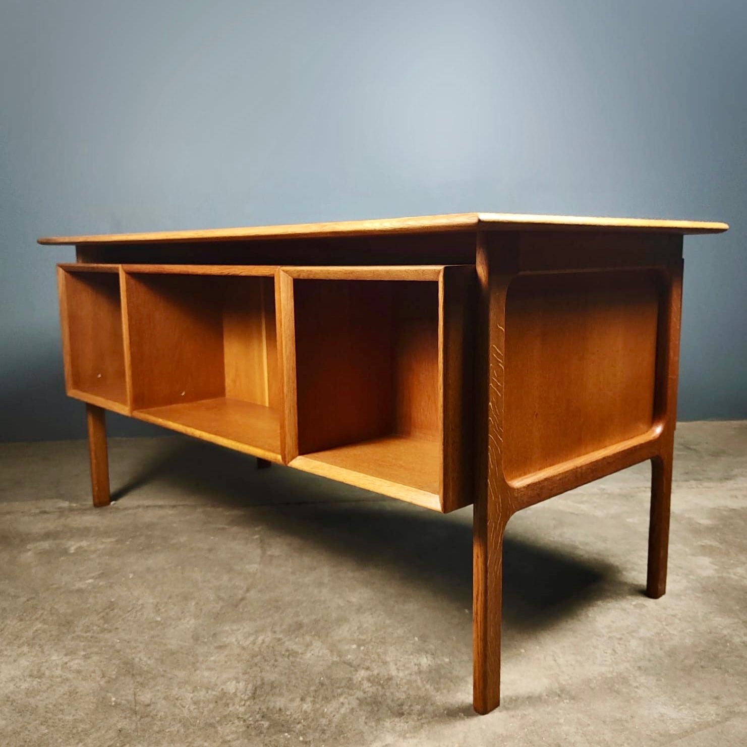 SOLD Mid Century Danish Oak Desk By Arne Vodder For Sibast Vintage Retro MCM