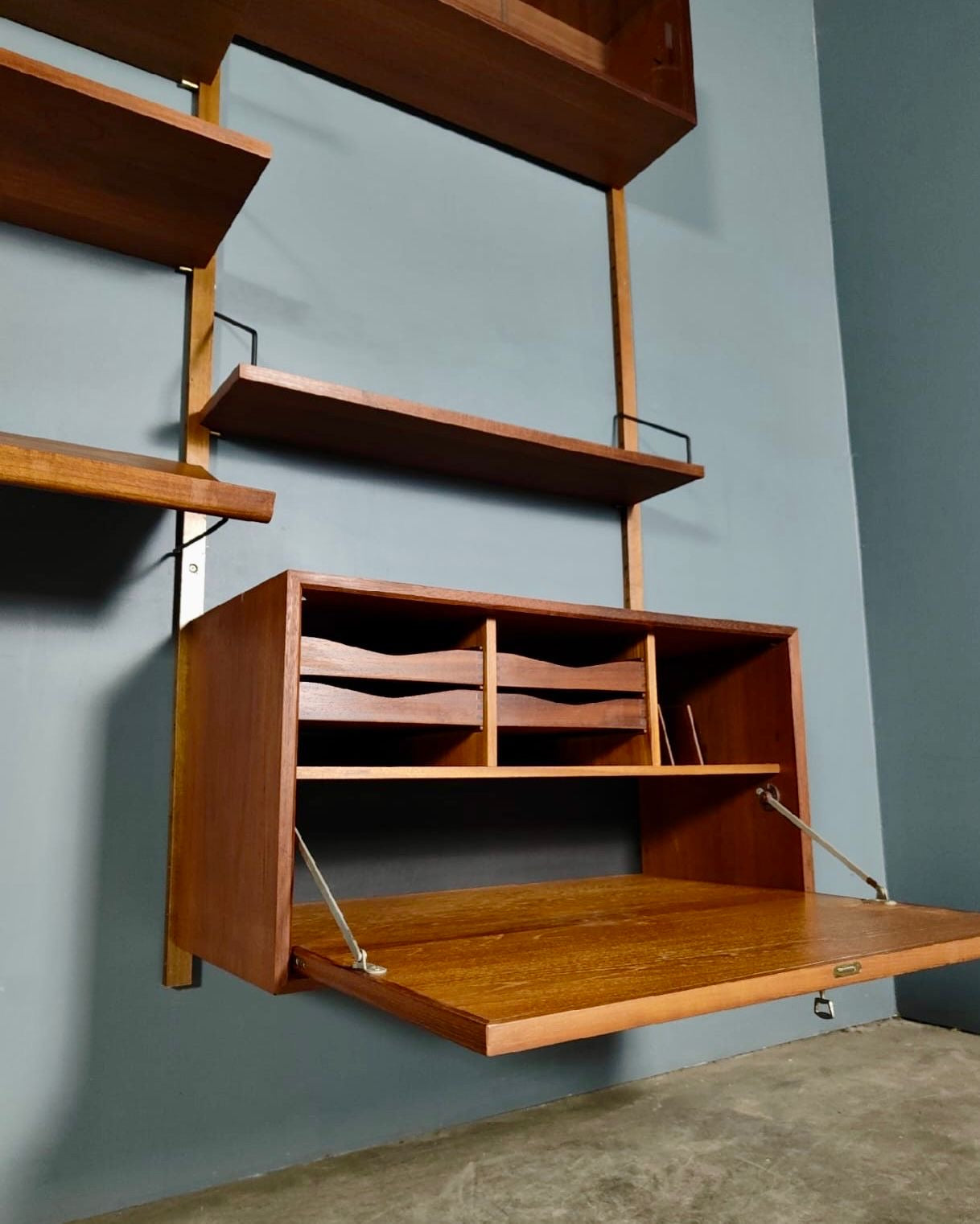 Mid Century Poul Cadovius Royal System Cado Large Teak Wall Unit Vintage Retro MCM