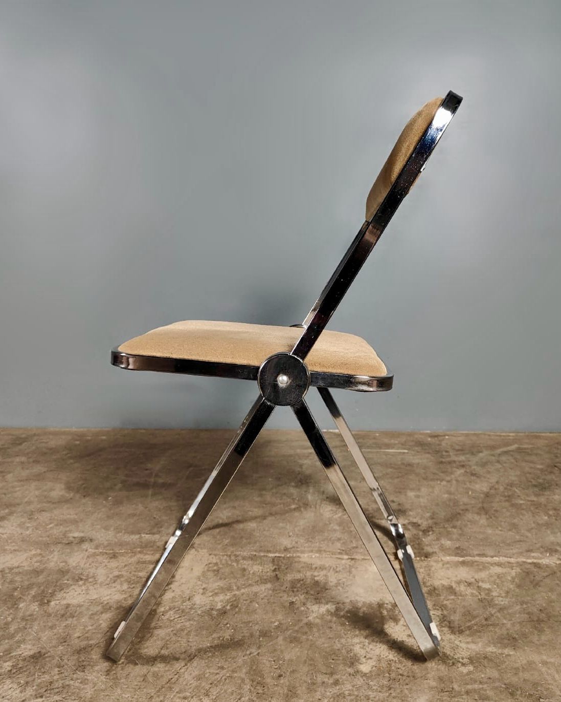 SOLD 6 x Mid Century Italian Chrome Folding Dining Chairs By Arredamenti Metallici Vintage Retro MCM