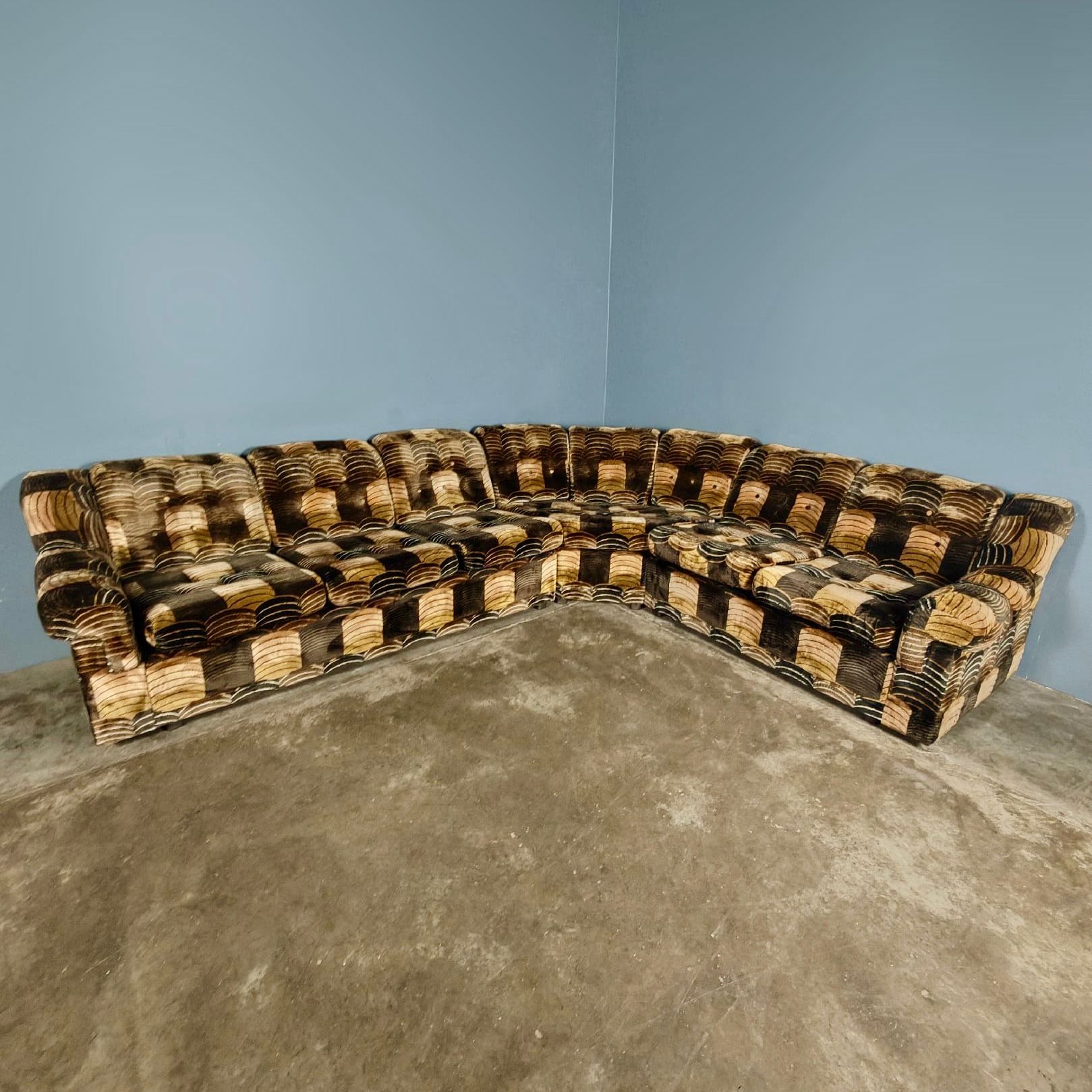 SOLD Mid Century Dux Corner Modular Sofa & Matching Armchair Vintage Retro MCM