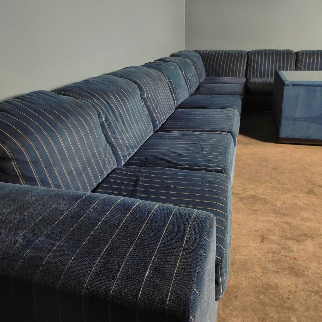 Howard Keith Original Blue Barbican Modular Sofa Set By HK London Mid Century Vintage Retro MCM