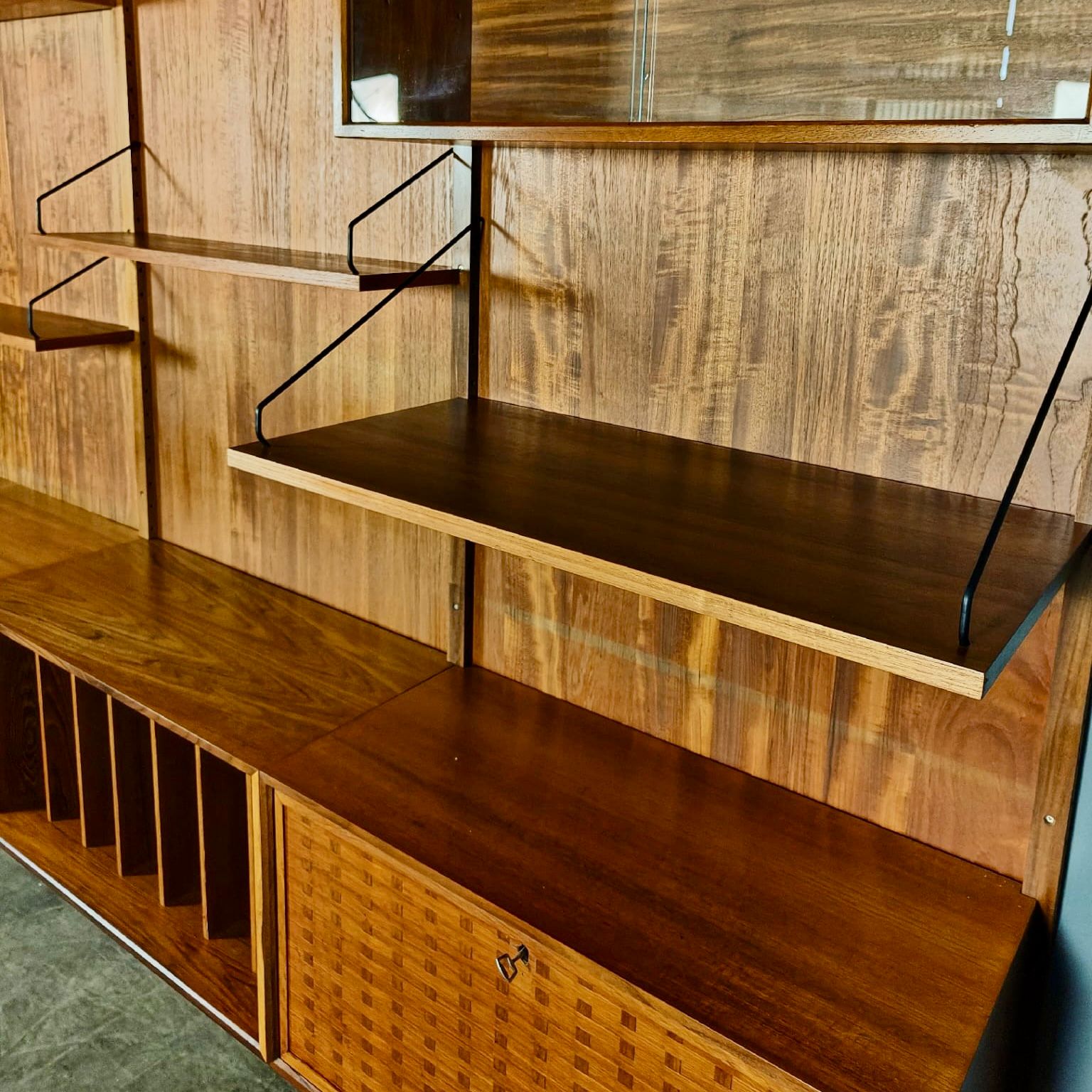 SOLD Mid Century Poul Cadovius Royal System Cado Large Teak Wall Unit Vintage Retro MCM