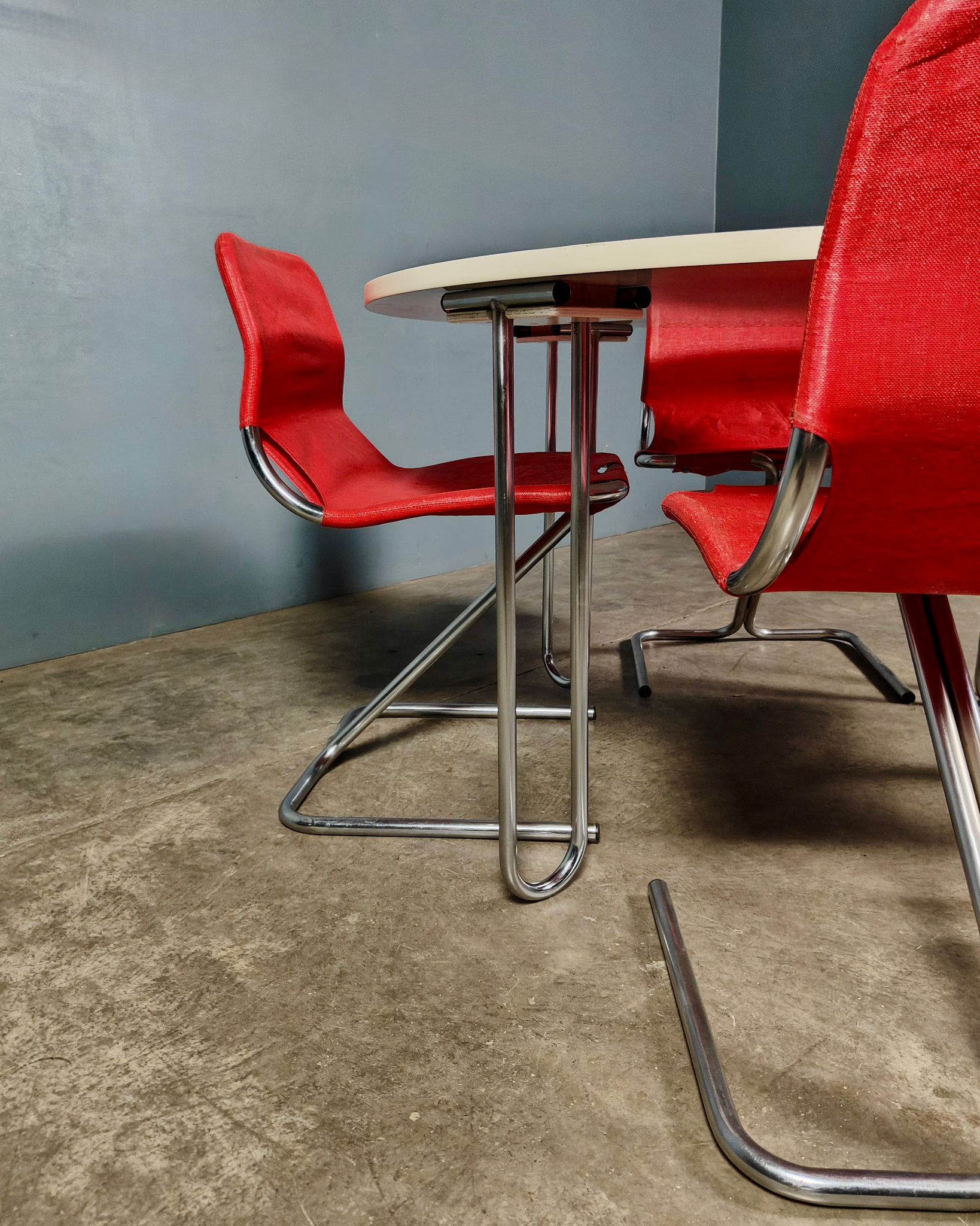Four Formula Dining Chairs & Matching Table By Ruud Ekstrand & Christer Norman For Dux 1968 Sweden Mid Century Vintage Retro MCM