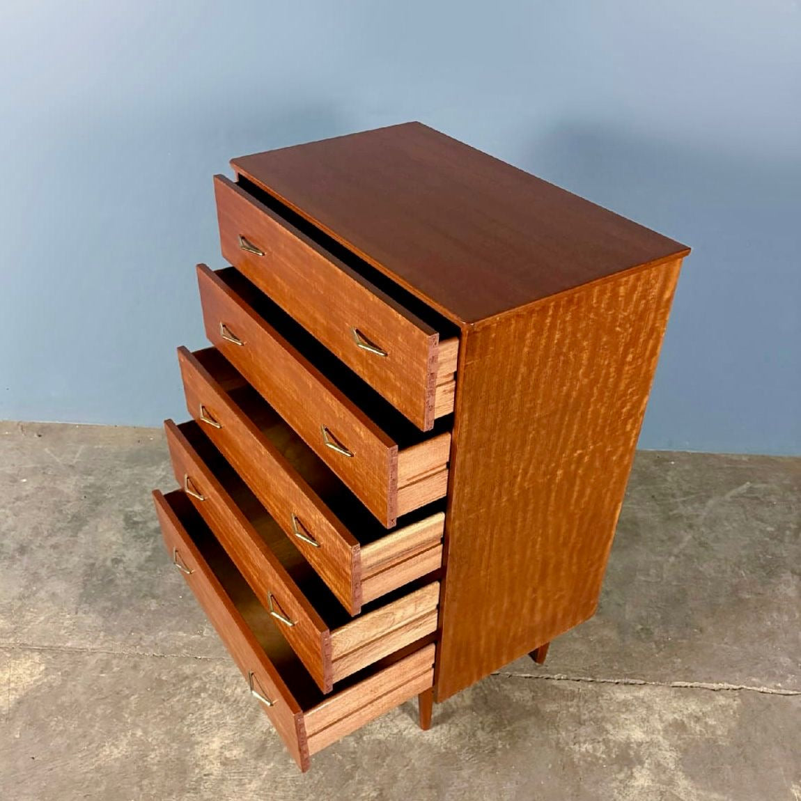 Mid Century Teak Chest Of Drawers Vintage Retro MCM