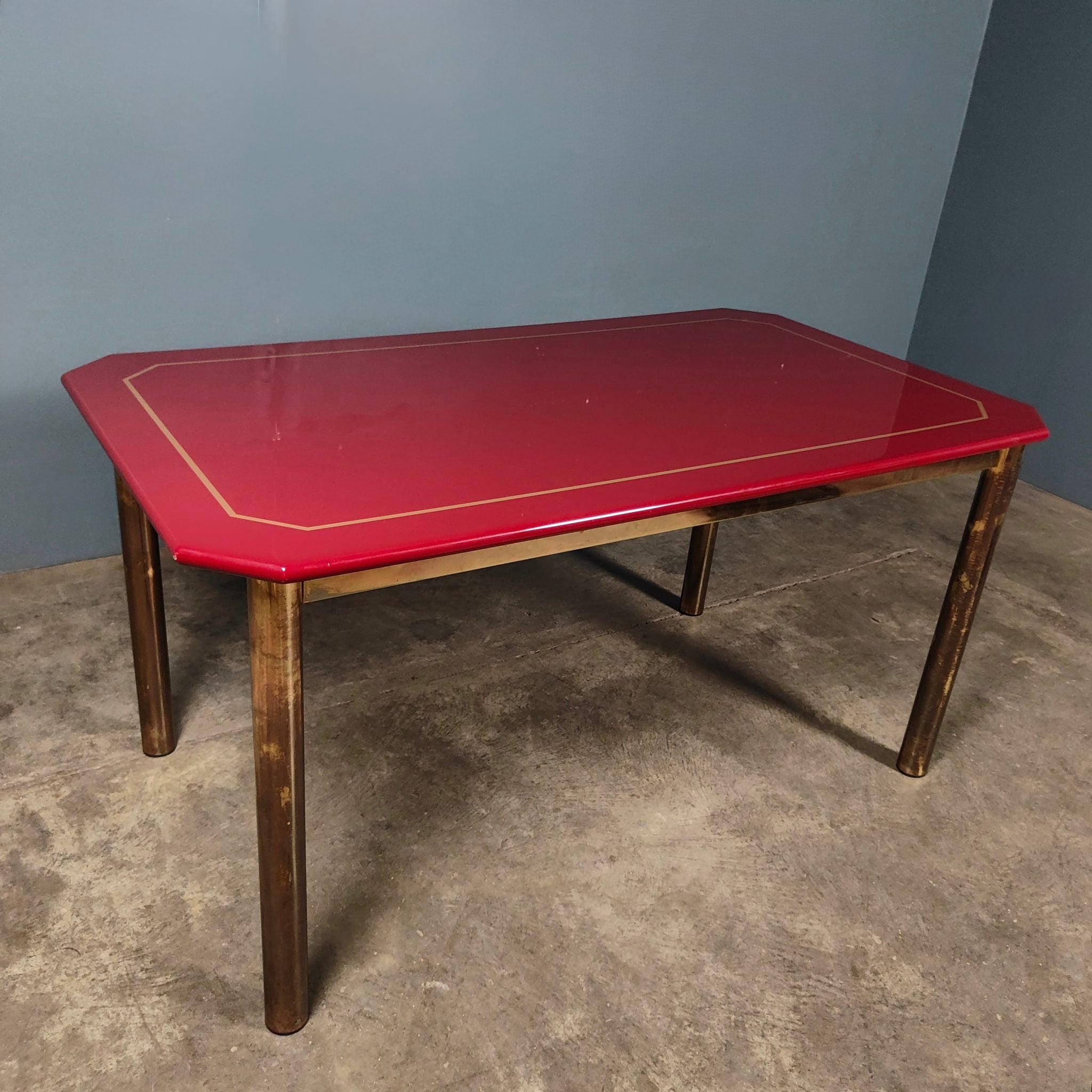 SOLD Six Red Marcel Breuer Cesca Dining Chairs & Matching Table Mid Century Vintage Retro MCM