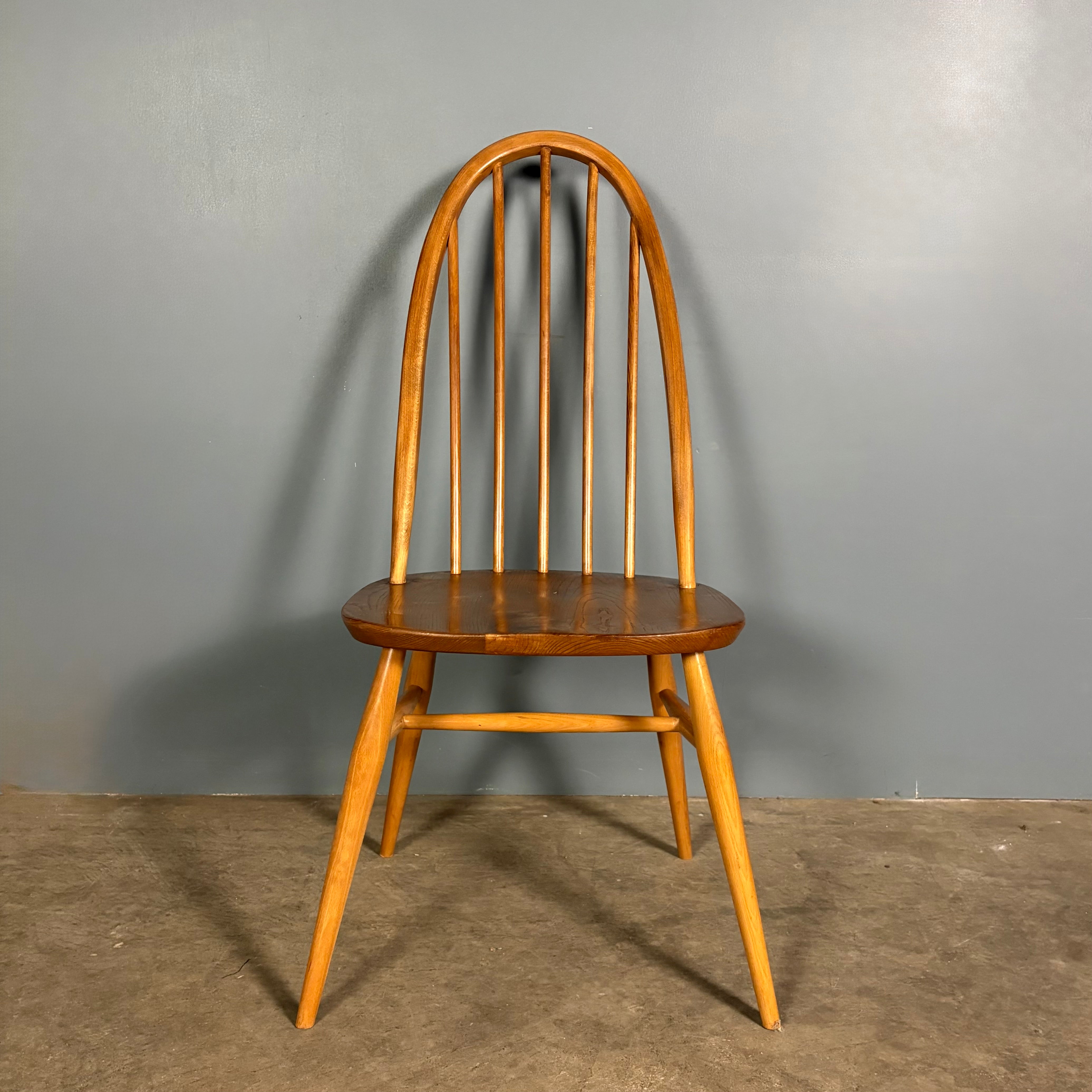 Ercol Model 437/439 Elm Windsor Writing Desk/Table & Matching Chair Mid Century Vintage Retro MCM
