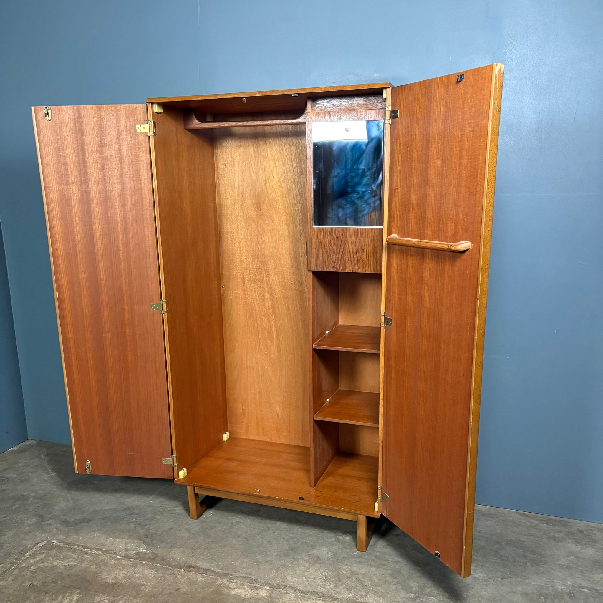 SOLD Pair Of Stonehill Matching ‘His & Her’ Teak Wardbobes Mid Century Vintage Retro MCM