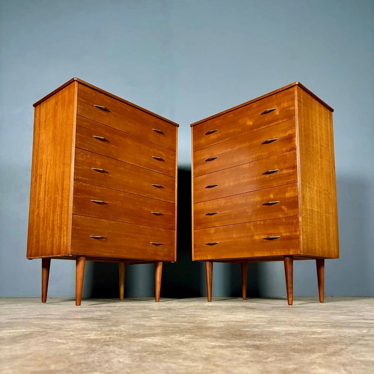 Mid Century Teak Chest Of Drawers Vintage Retro MCM