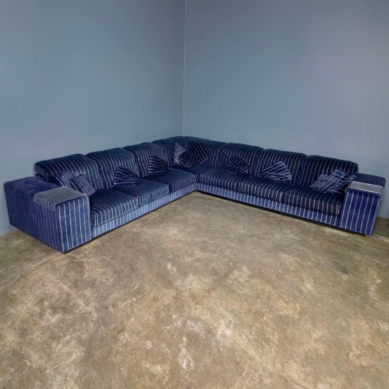 Howard Keith Original Blue Barbican Modular Sofa Set By HK London Mid Century Vintage Retro MCM