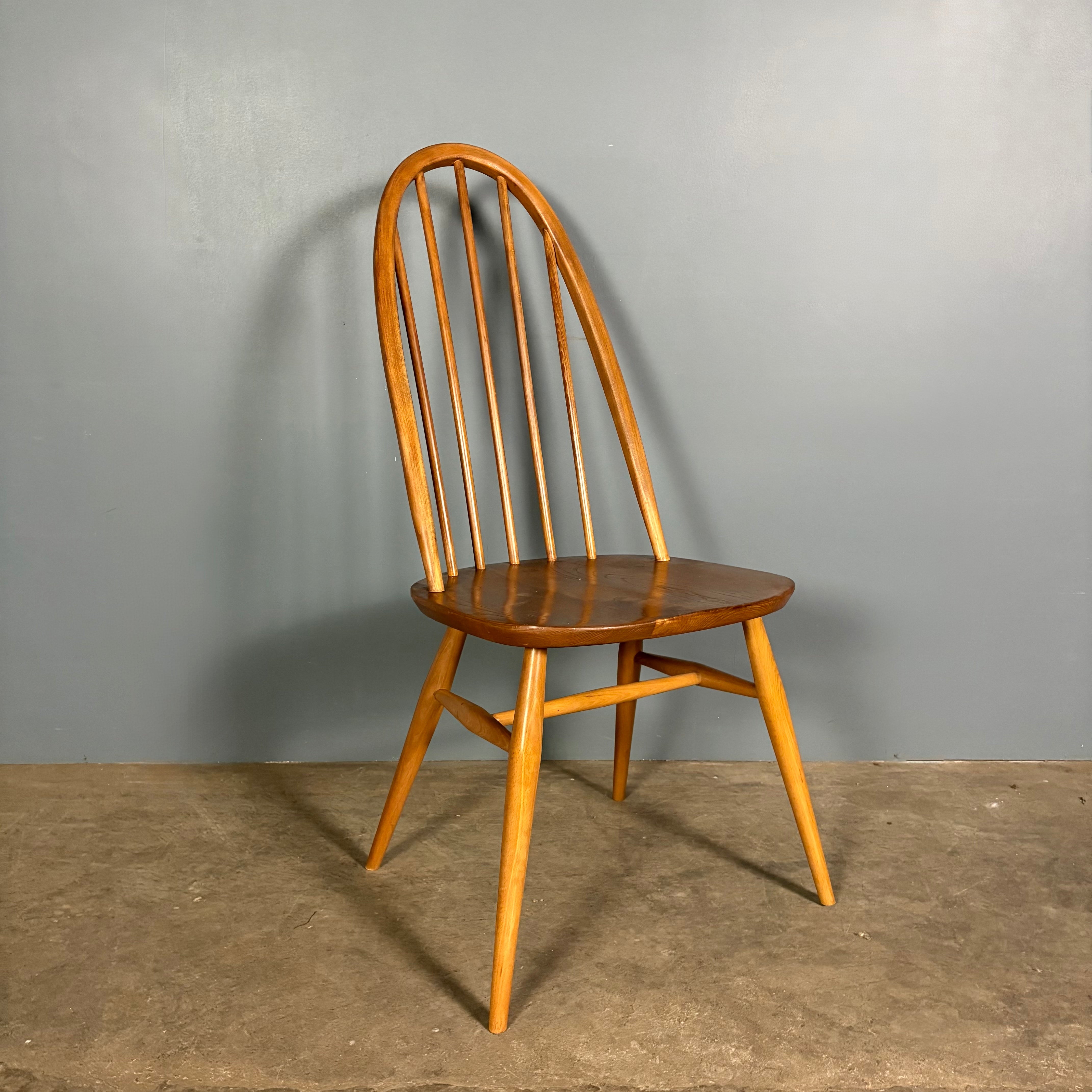 Ercol Model 437/439 Elm Windsor Writing Desk/Table & Matching Chair Mid Century Vintage Retro MCM