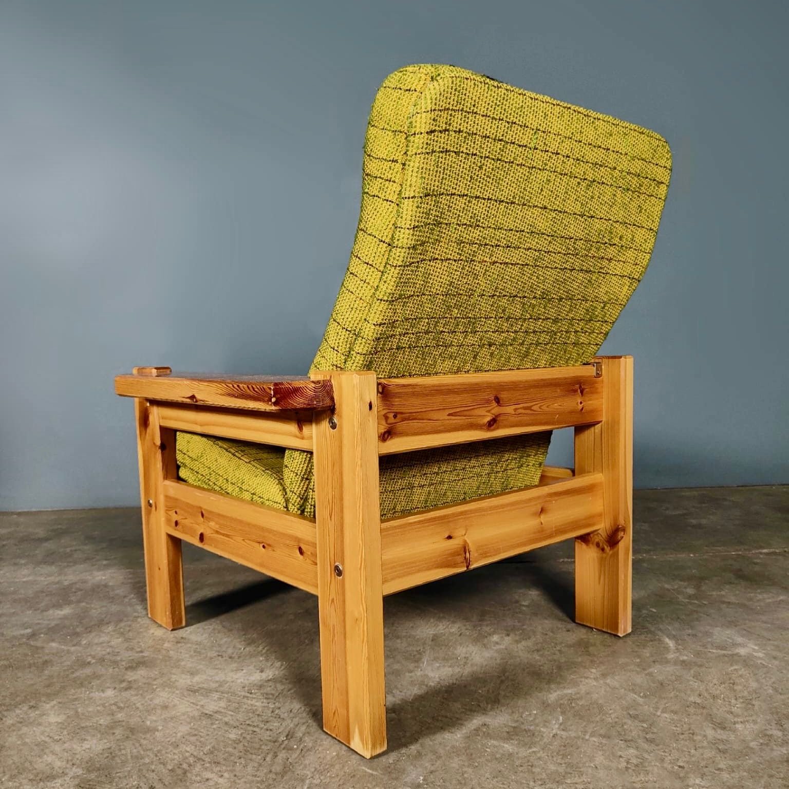 Mid Century Yngve Ekström Style Swedish Pine Two Seater Sofa & Armchair Vintage Retro MCM