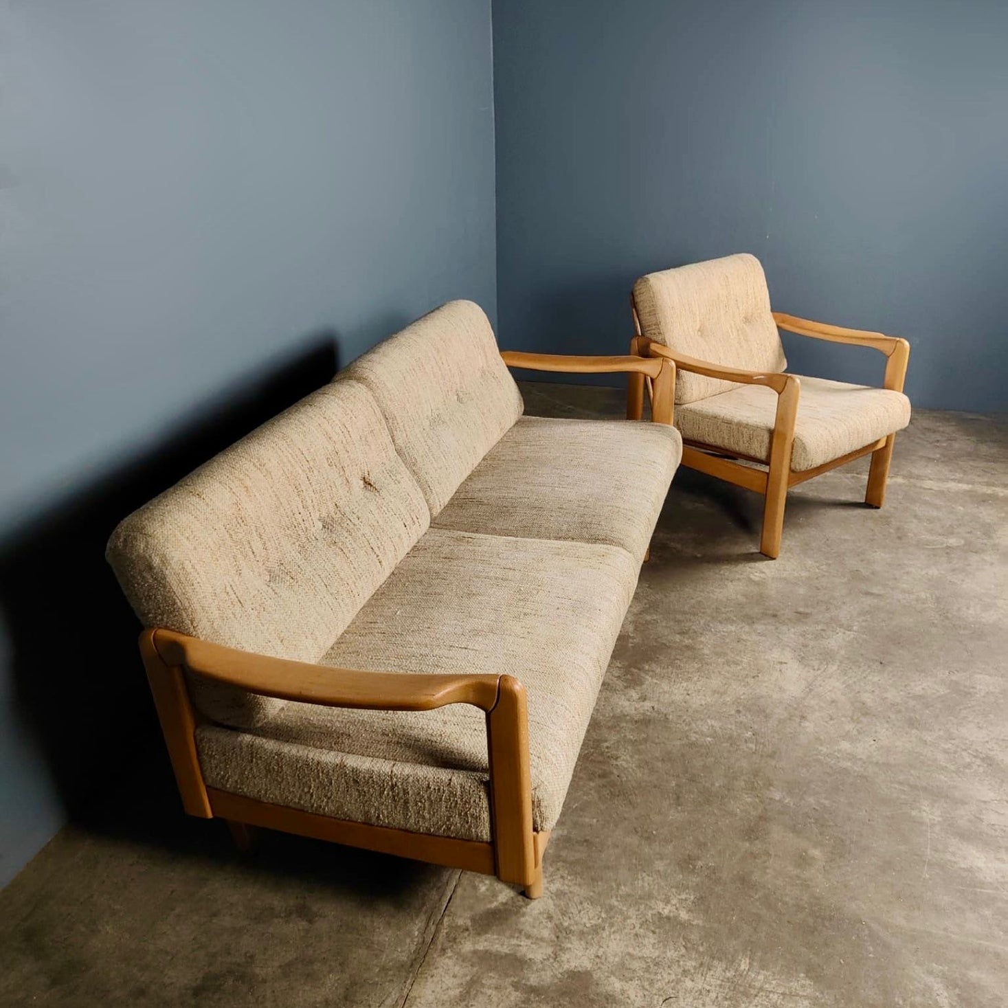 SOLD Sofa Bed & Armchair By Wilhelm Knoll & Walter Knoll For Knoll International Mid Century Vintage Retro MCM