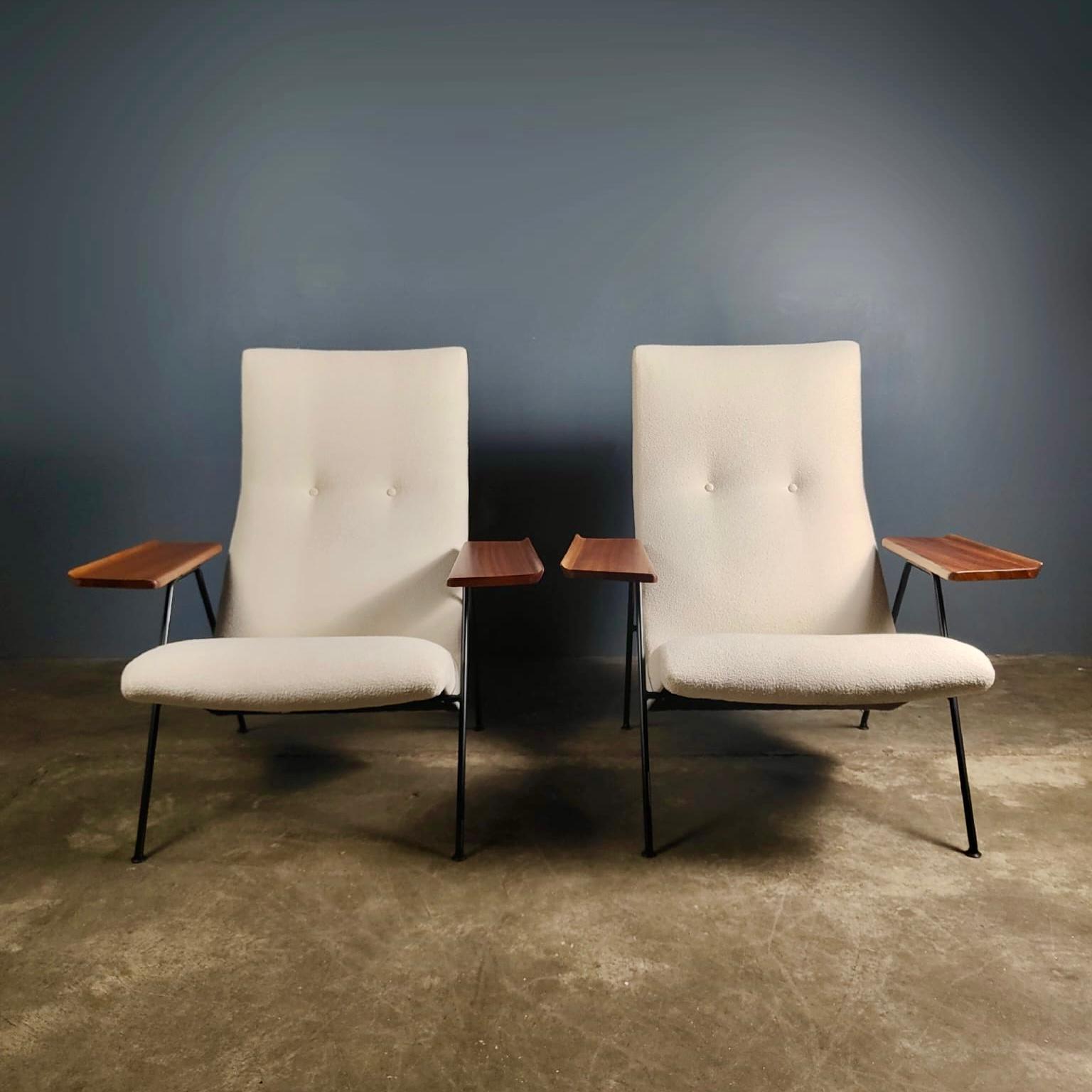 SOLD Pair Of Matching Robin Day For Hille 1952 Reclining Lounge Chairs Mid Century Vintage Retro MCM