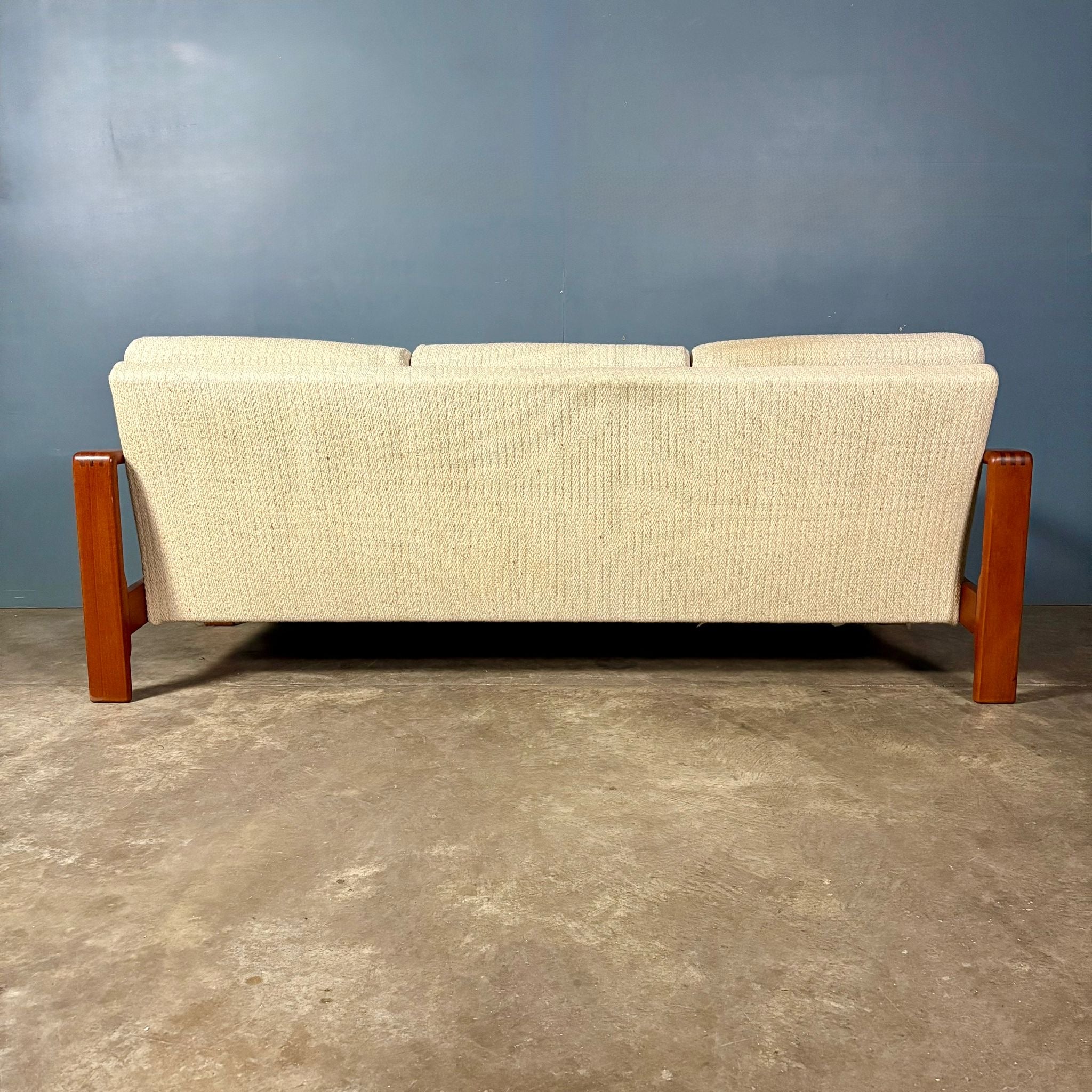 SOLD Danish Three Seater Sofa Teak Mid Century Vintage Retro MCM