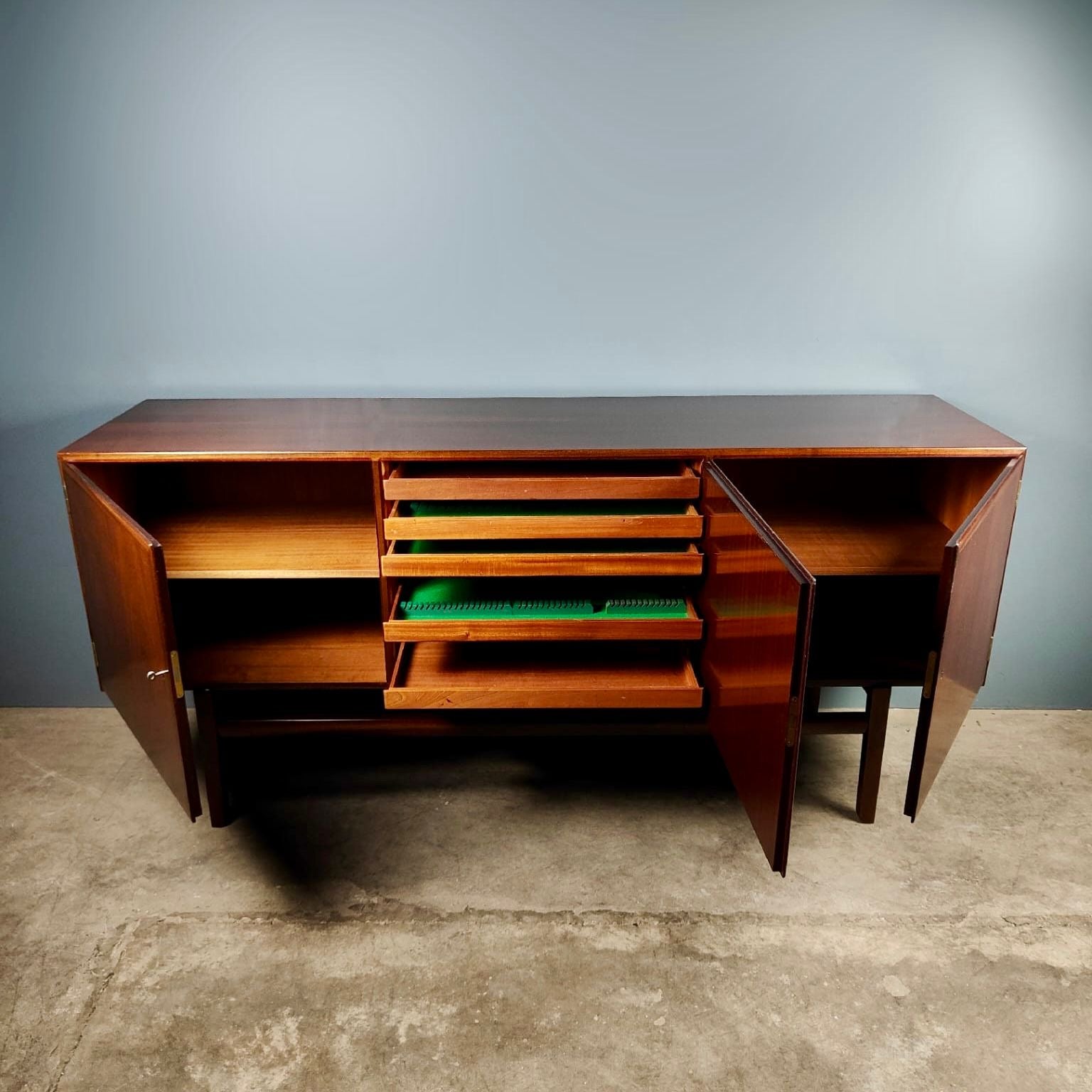 SOLD Rungstedlund Mahogany Danish Sideboard By Ole Wanscher For Poul Jeppesen Mid Century Vintage Retro MCM
