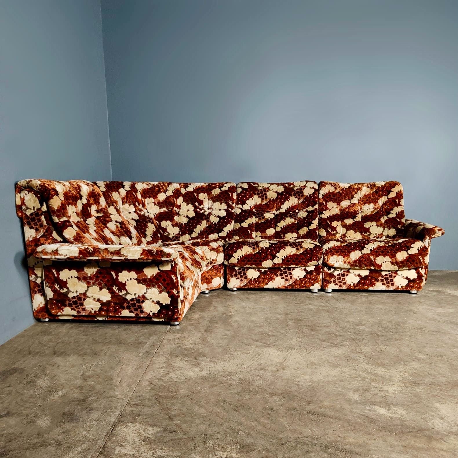 Mid Century Modular Corner Sofa & Armchair By Englender Vintage Retro MCM