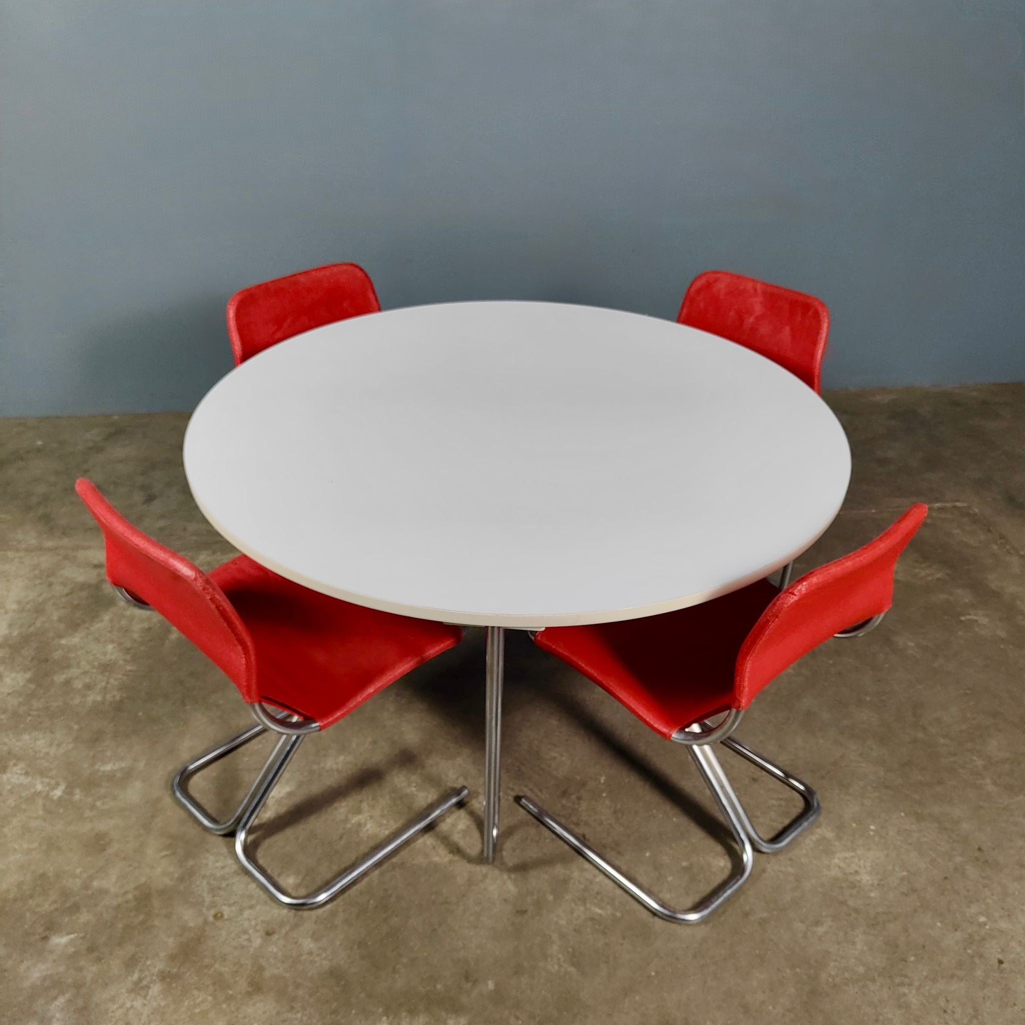Four Formula Dining Chairs & Matching Table By Ruud Ekstrand & Christer Norman For Dux 1968 Sweden Mid Century Vintage Retro MCM