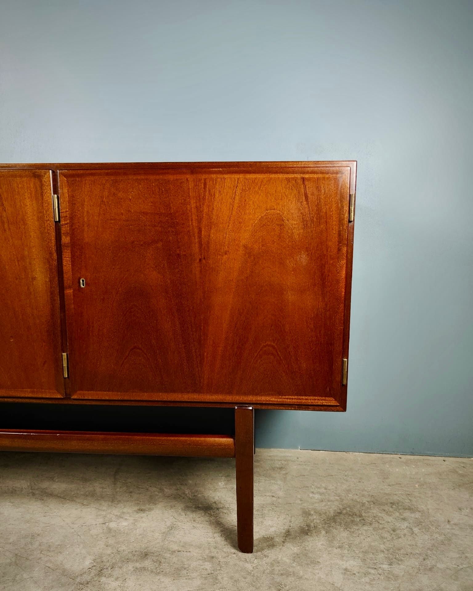 SOLD Rungstedlund Mahogany Danish Sideboard By Ole Wanscher For Poul Jeppesen Mid Century Vintage Retro MCM