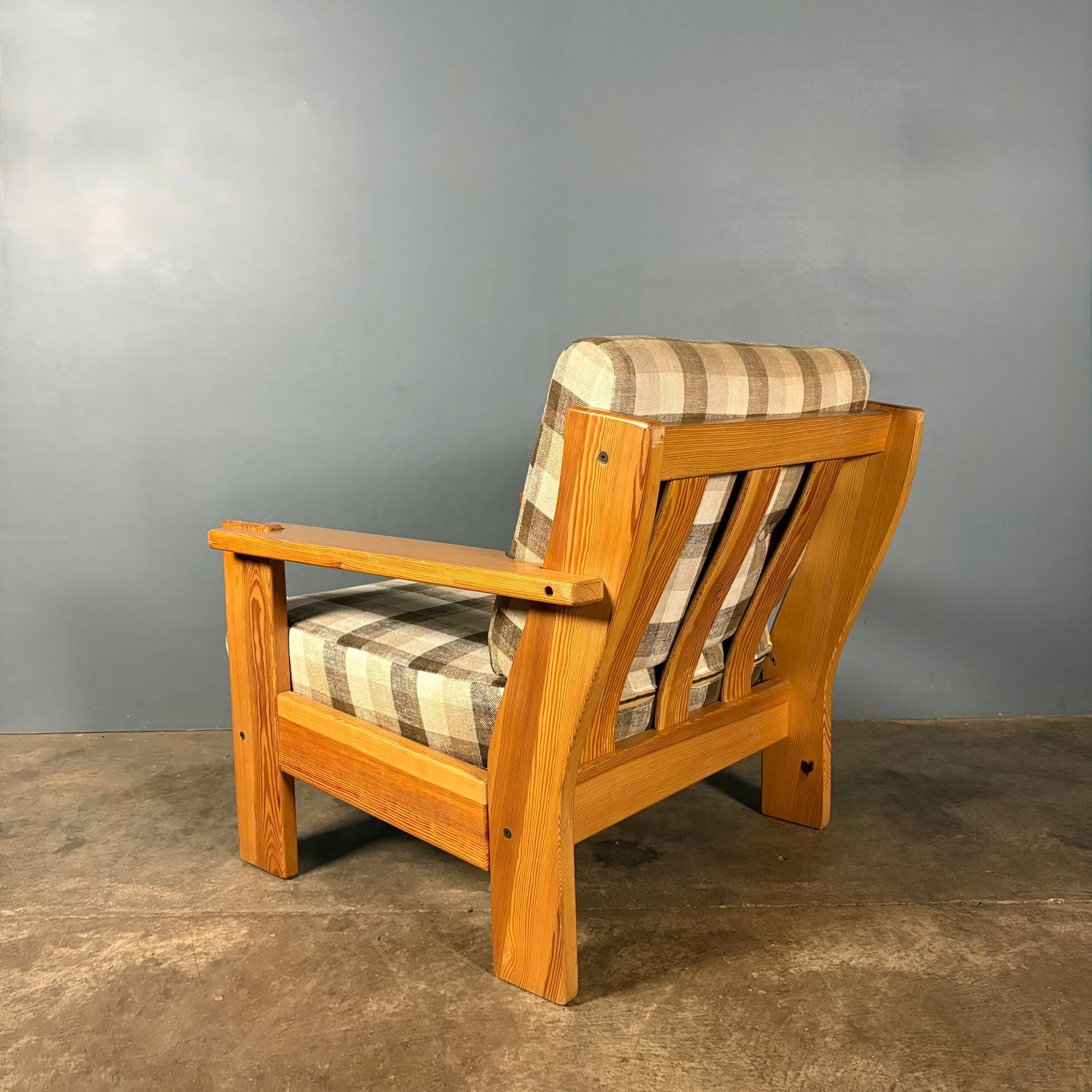 Pine Armchair Mid Century Vintage Retro MCM