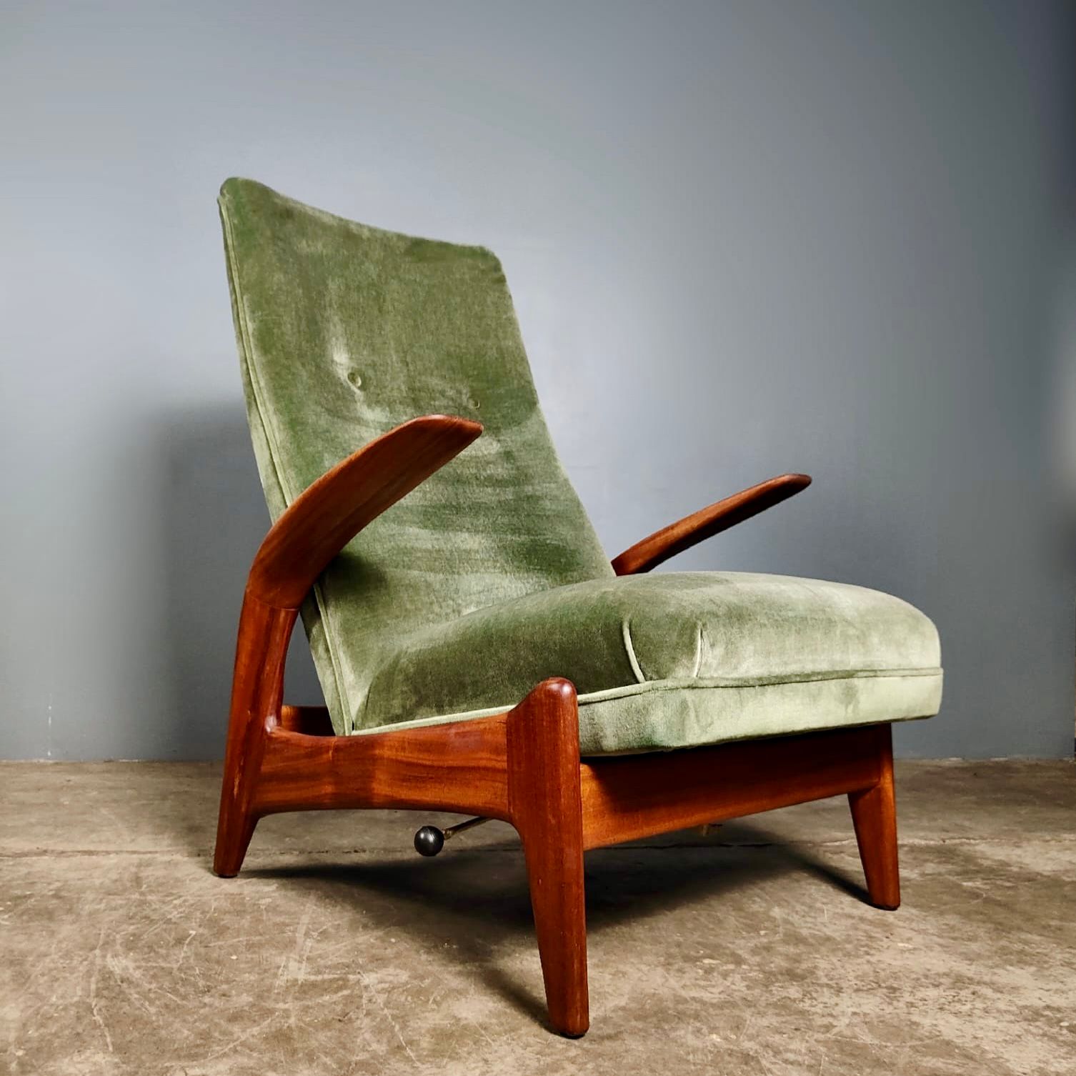 SOLD Pair Of Green Rock ‘N’ Rest Lounge Chairs & Footstool Rolf Rastad & Adolf Relling Gimson & Slater Mid Century Vintage Retro MCM