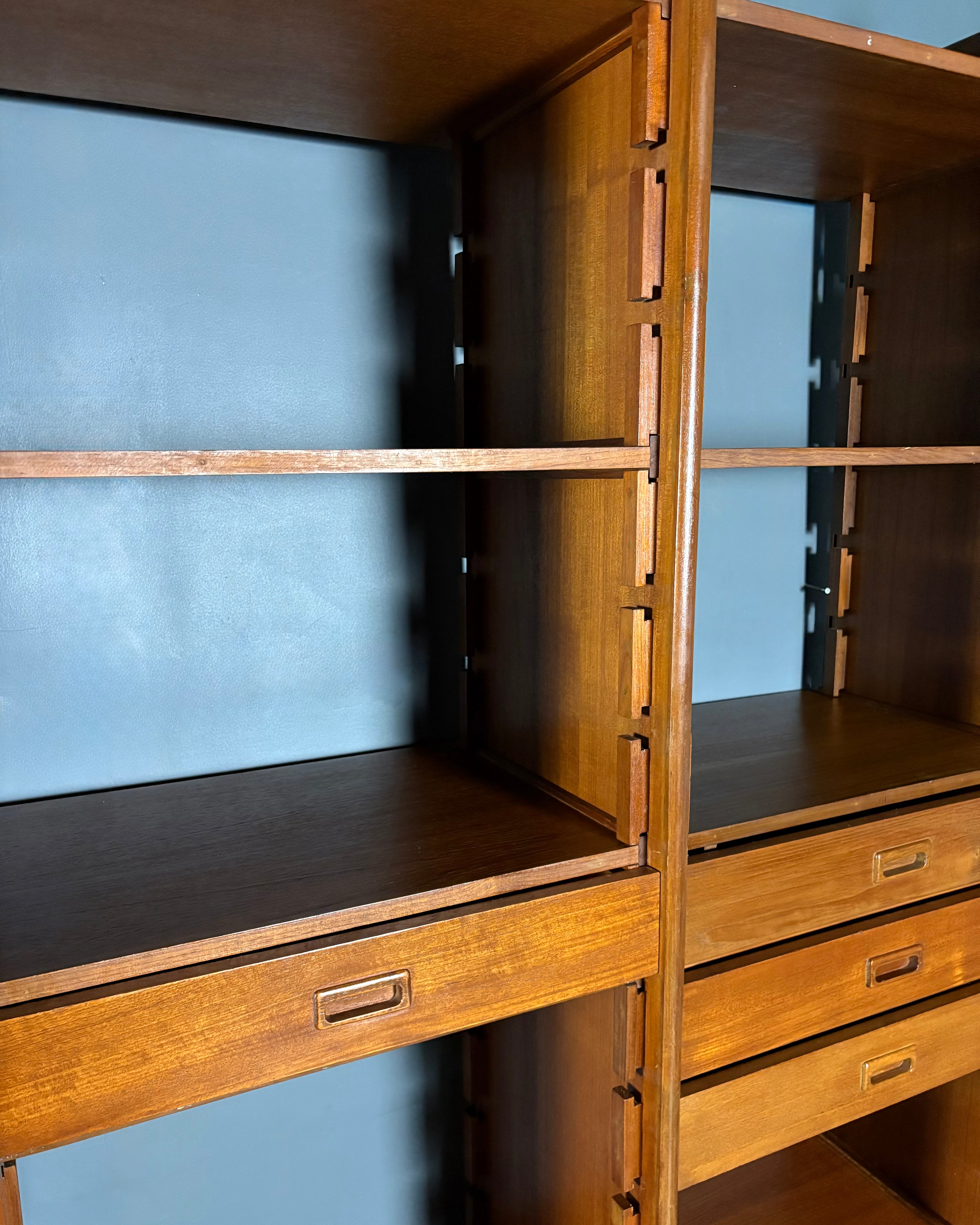 Gianfranco Frattini For Bernini Model 540 Teak Italian Modular Shelving System/Bookcase/Room Divider Mid Century Vintage Retro MCM