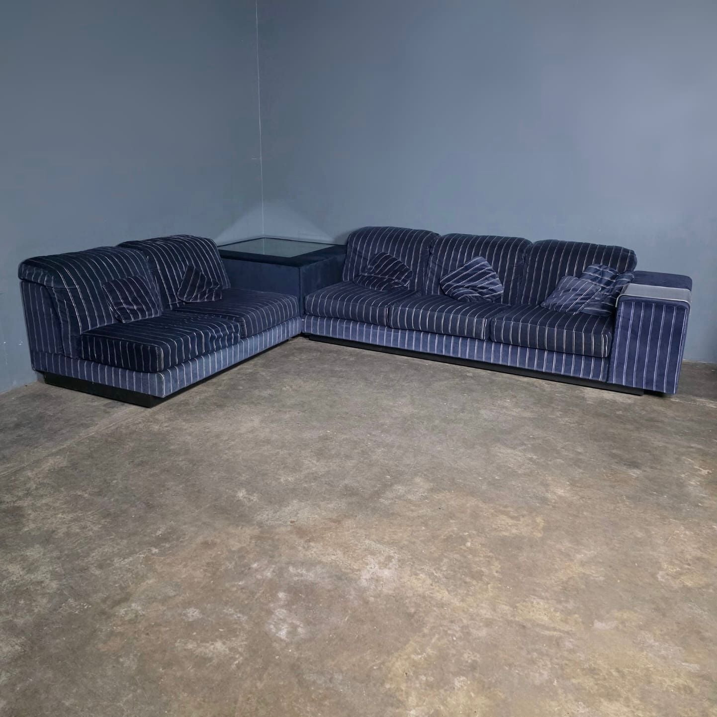 Howard Keith Original Blue Barbican Modular Sofa Set By HK London Mid Century Vintage Retro MCM