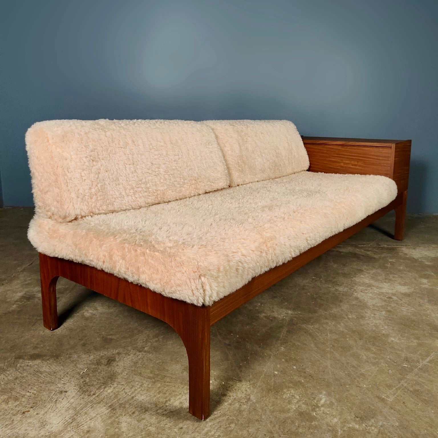 SOLD Toothill Sofa Bed, Three Seater Sofa In Original Upholstery & Coffee Table Mid Century Vintage Retro MCM