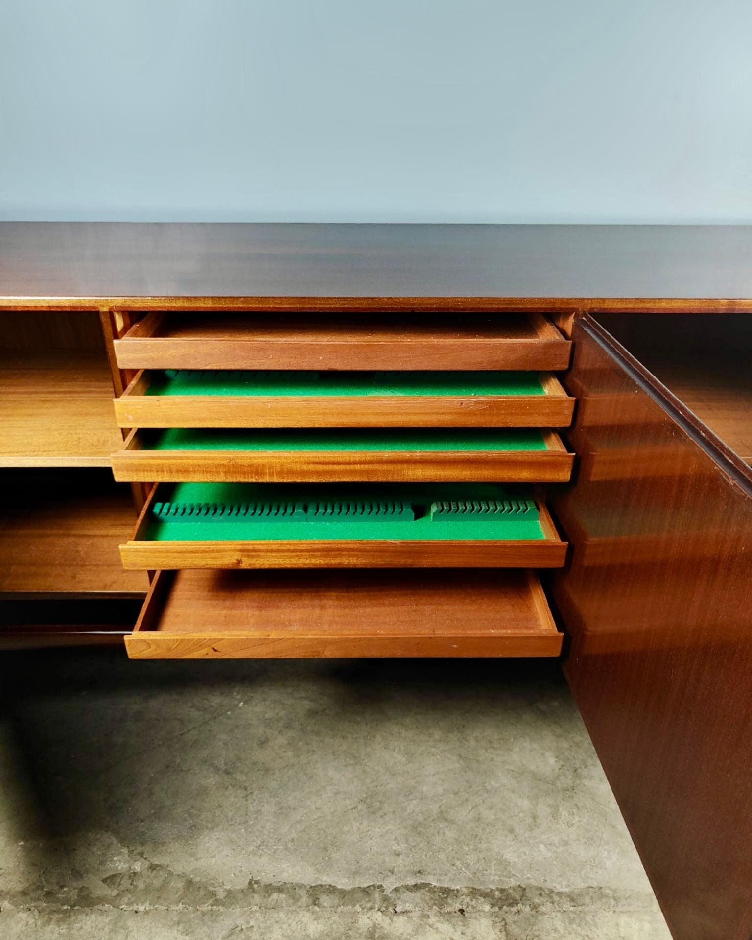 SOLD Rungstedlund Mahogany Danish Sideboard By Ole Wanscher For Poul Jeppesen Mid Century Vintage Retro MCM