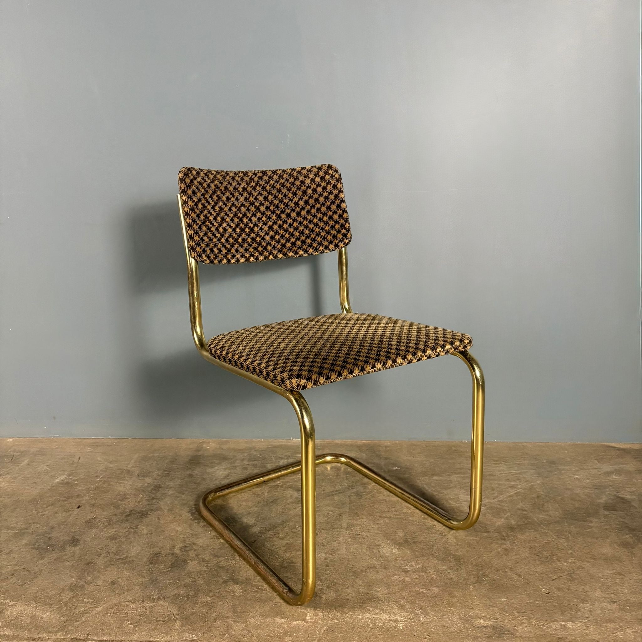 Six Marcel Breuer Cesca Brass Dining Chairs Mid Century Vintage Retro MCM