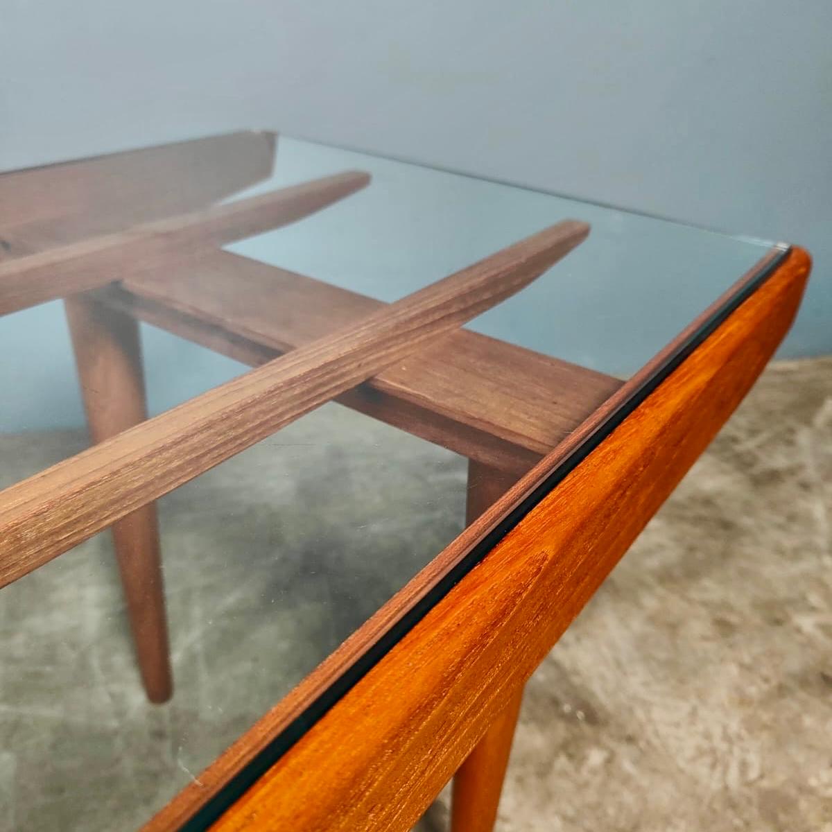 SOLD Mid Century Danish Teak Glass Coffee Table By Poul Volther For Frem Rojle Vintage Retro MCM