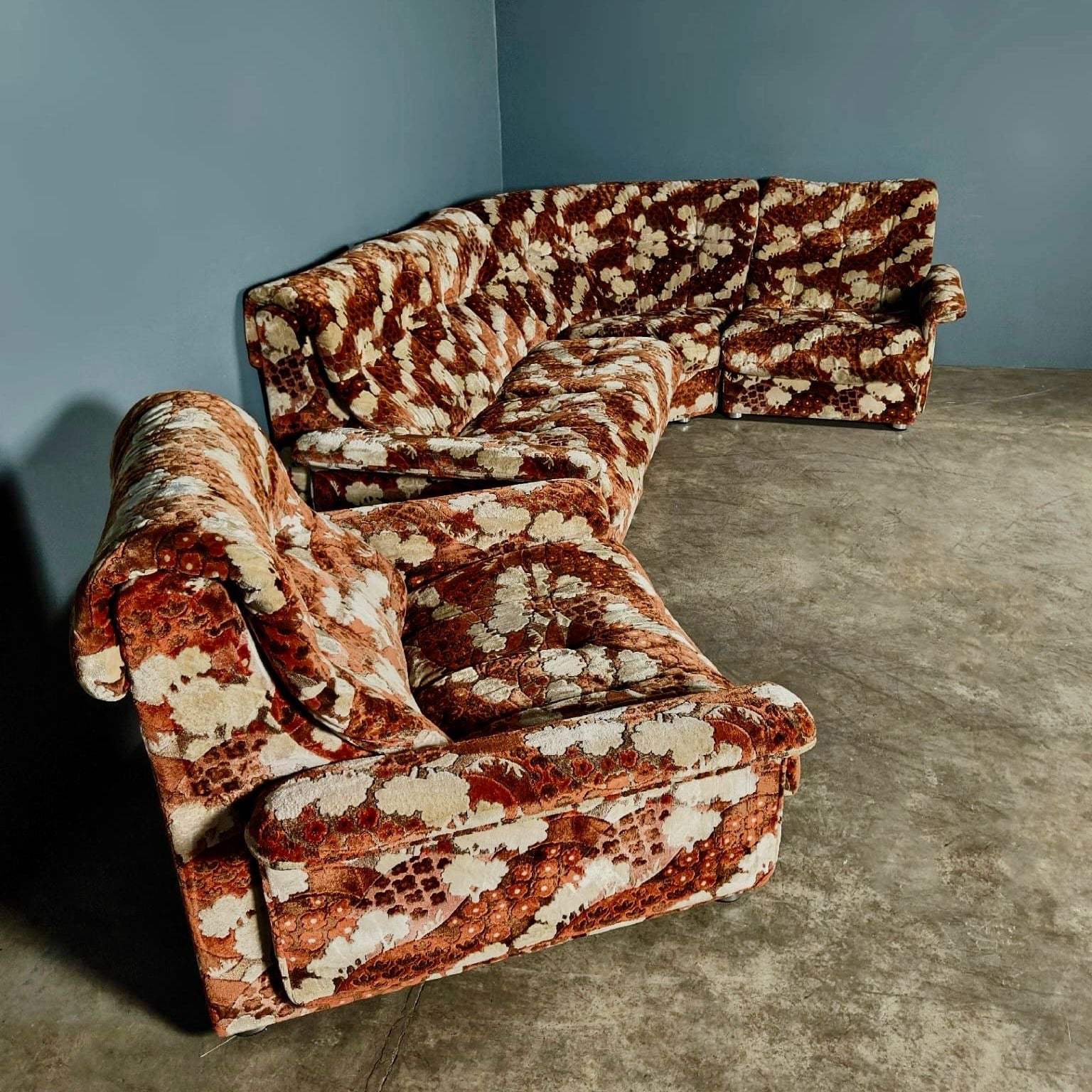 Mid Century Modular Corner Sofa & Armchair By Englender Vintage Retro MCM