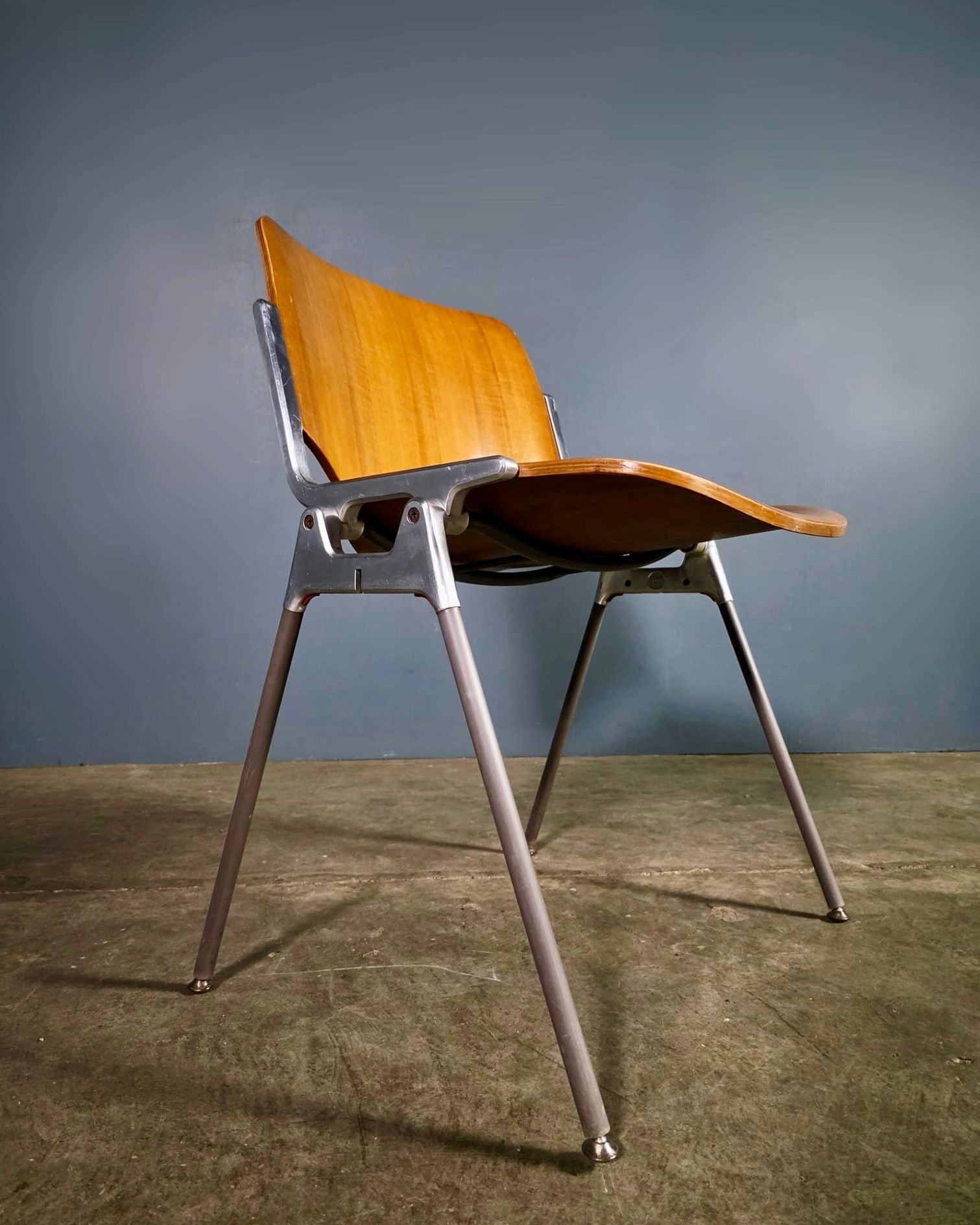 SOLD Set Of Three DSC 106 Stacking Dining Chairs Giancarlo Piretti Castelli Mid Century Vintage Retro MCM