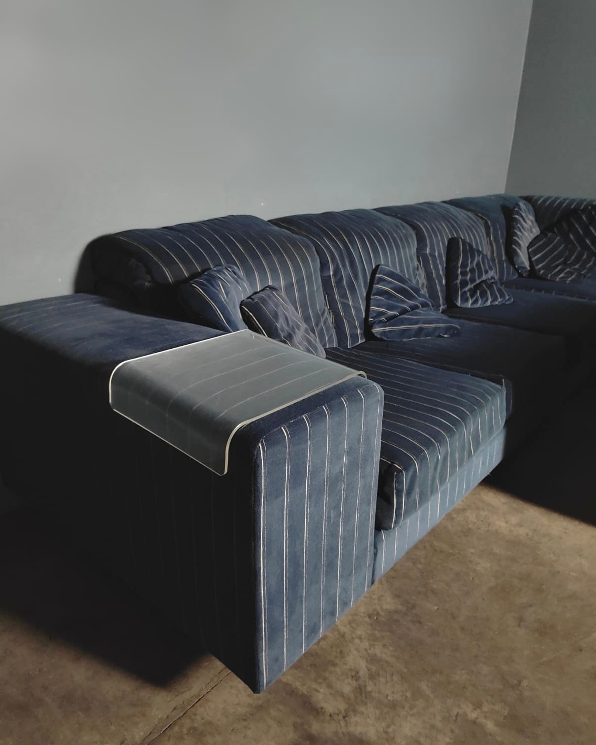 Howard Keith Original Blue Barbican Modular Sofa Set By HK London Mid Century Vintage Retro MCM