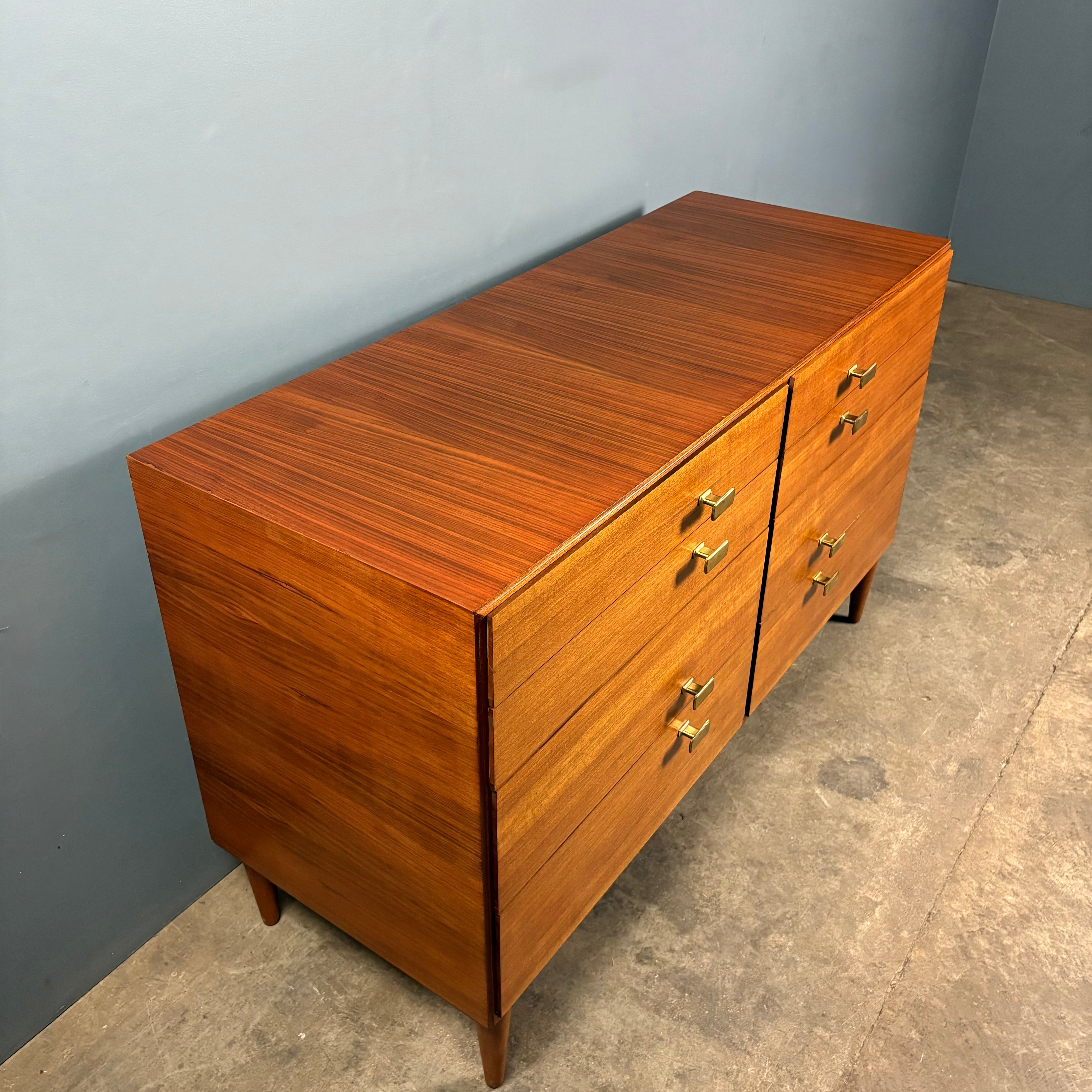 Meredew Chest of Drawers Brass Handles Mid Century Vintage MCM Retro