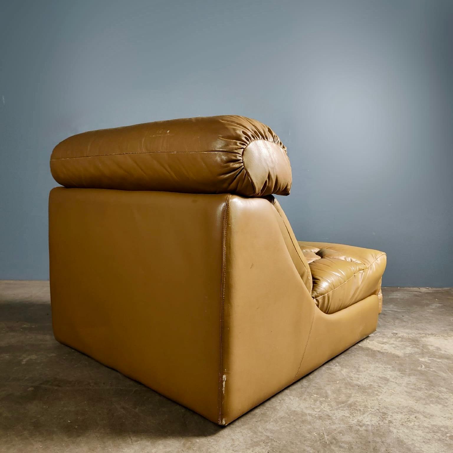 SOLD Pair Of Tetrad Leather Armchairs/Two Seater Sofa Mid Century Vintage Retro MCM