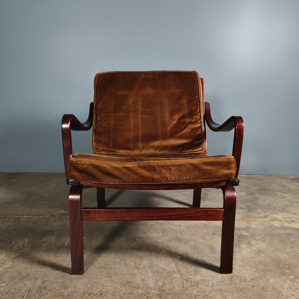 Mid Century Bentwood Rosewood Lounge Chair Vintage Retro MCM