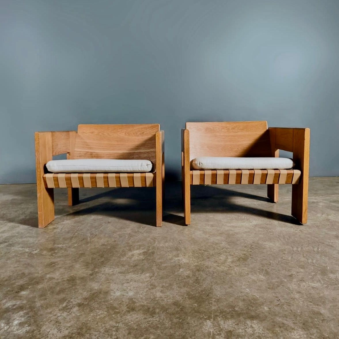 Mid Century Tage Petersen Brutalist Pair Of Armchairs Wendelbo Danish Vintage Retro MCM