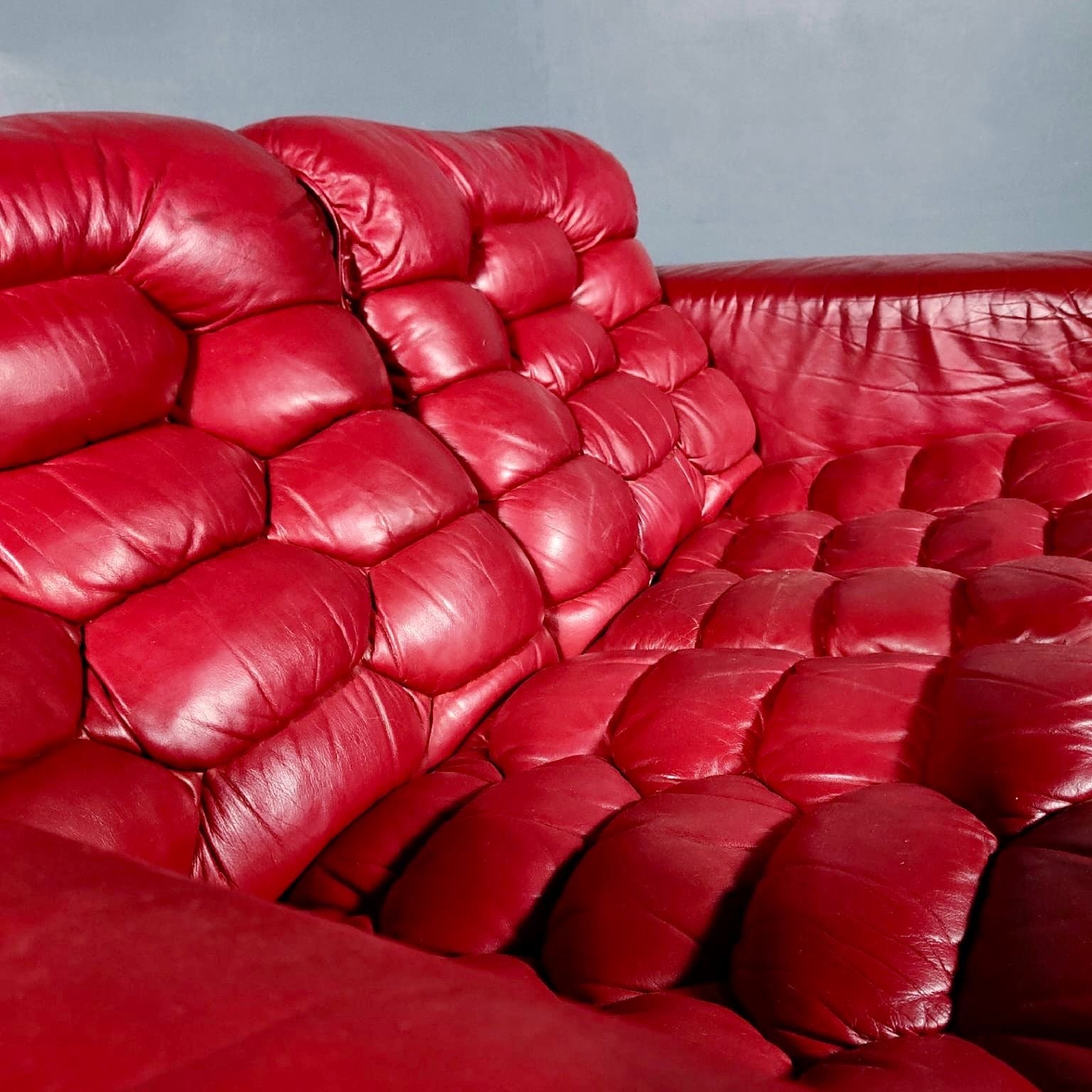 SOLD Reclining Two Seater Sofa De Sede DS-P Leather By Robert Haussmann Switzerland 1971 Mid Century Vintage Retro MCM