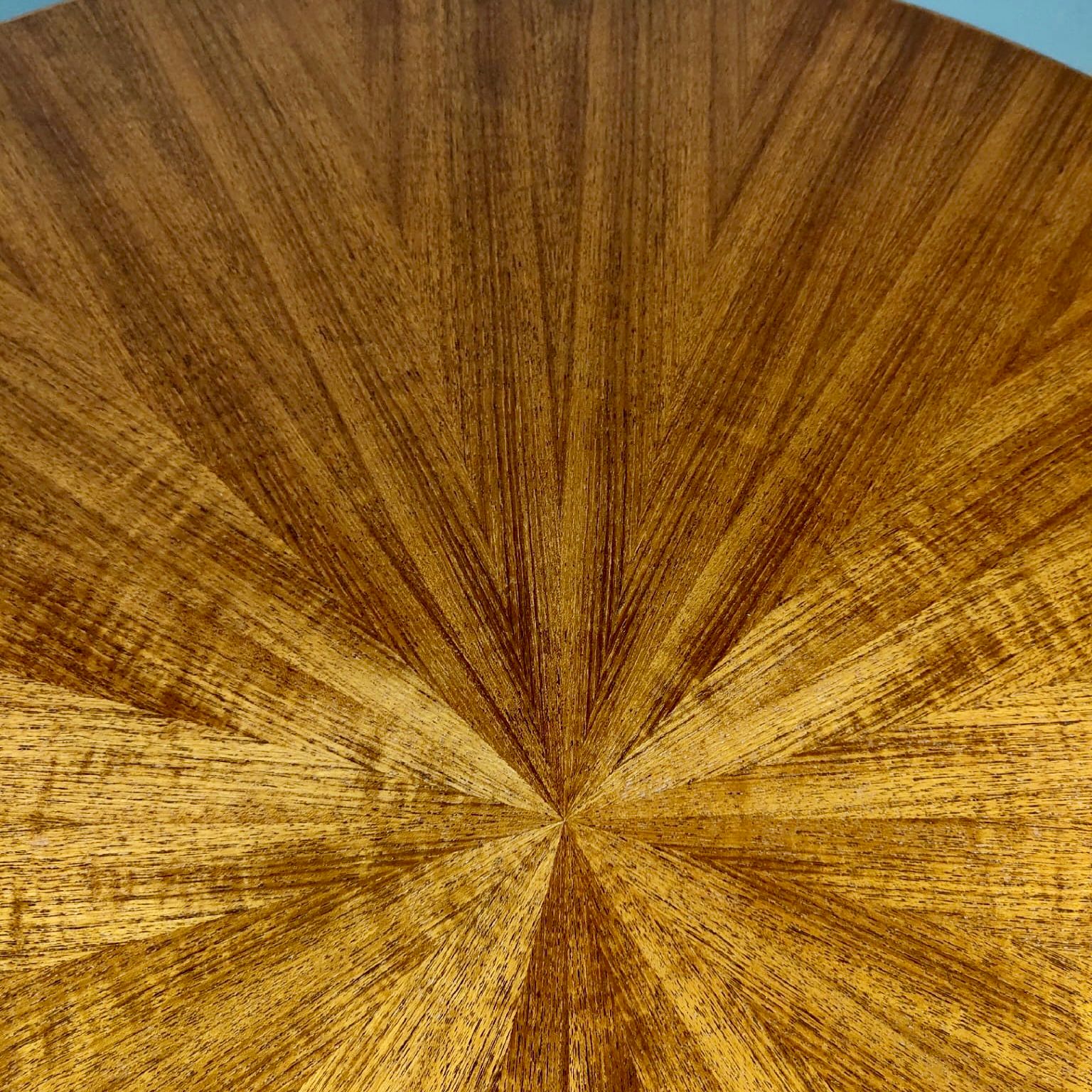 SOLD Mid Century Large Teak Sunburst Coffee Table/Side Table Vintage Retro MCM