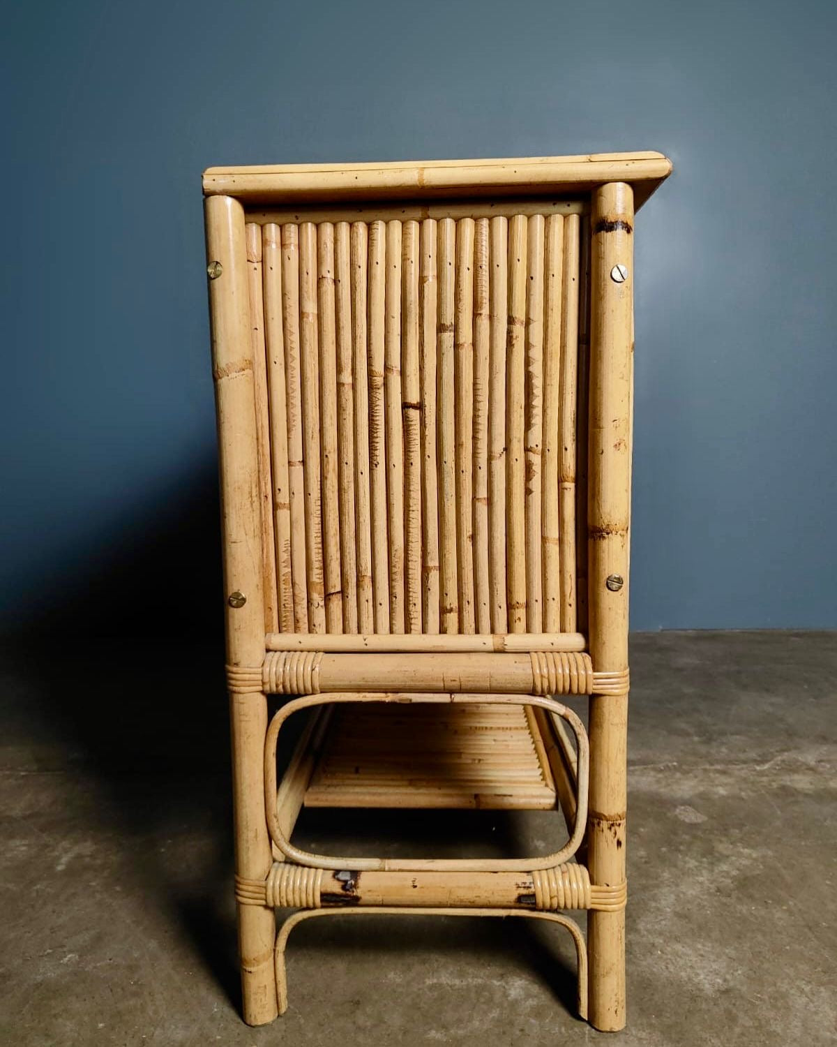 SOLD Retro Bamboo Tiki Boho Sideboard/Chest Of Drawers Mid Century Vintage MCM