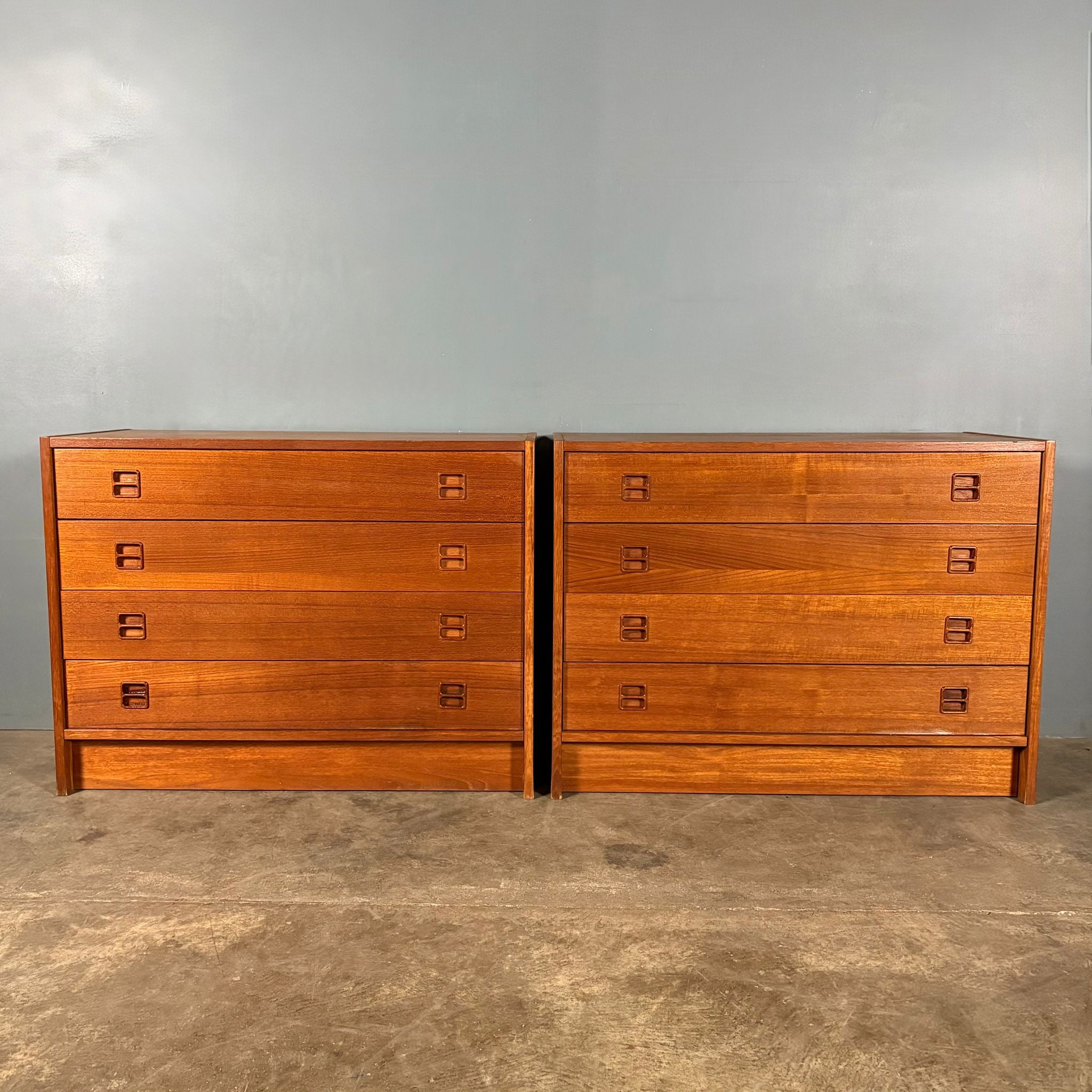 Pair Of Sejling Skabe Teak Chest Of Drawers Mid Century Vintage Retro MCM