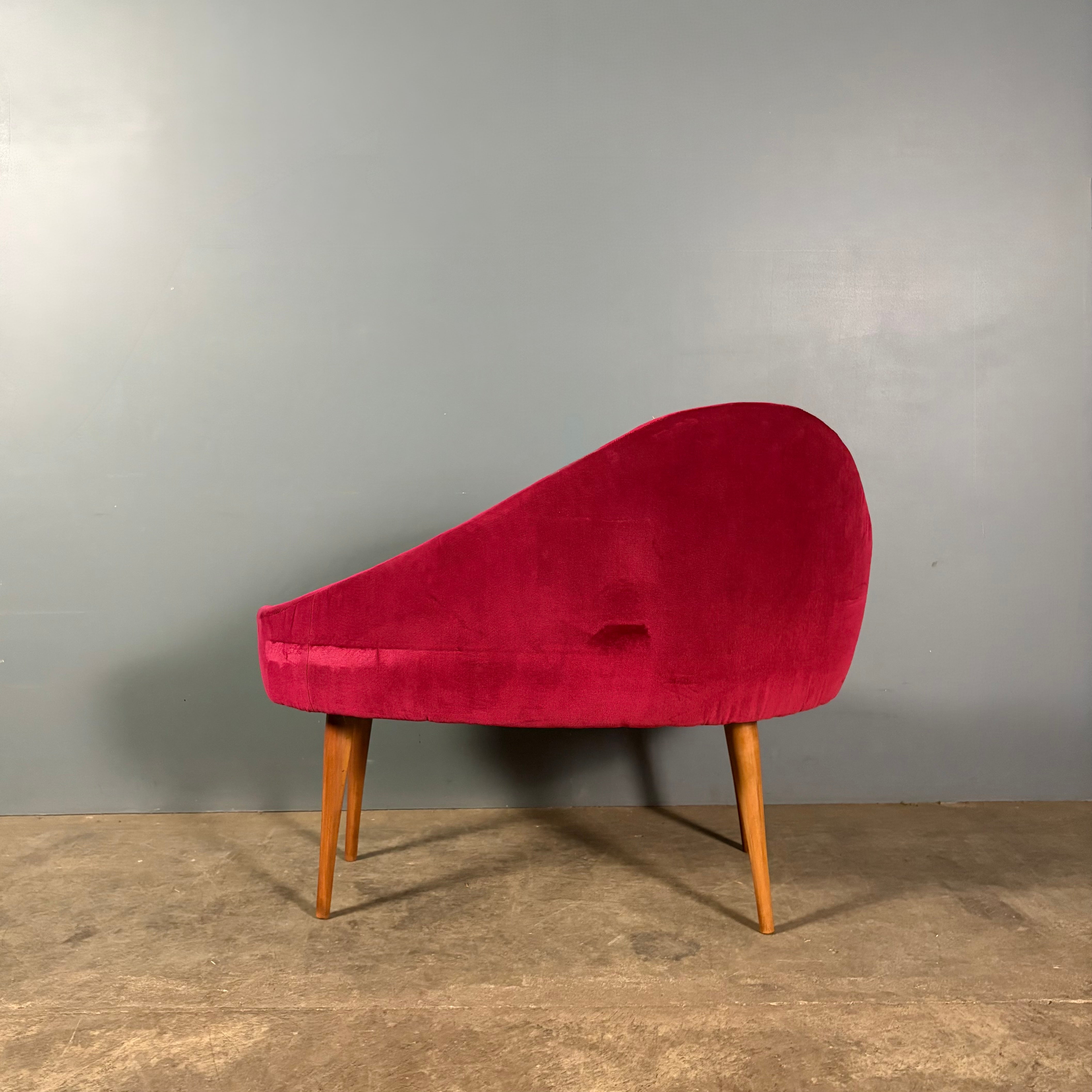 Chippy Heath Contour Curved Telephone Table Seat Mid Century Vintage Retro MCM