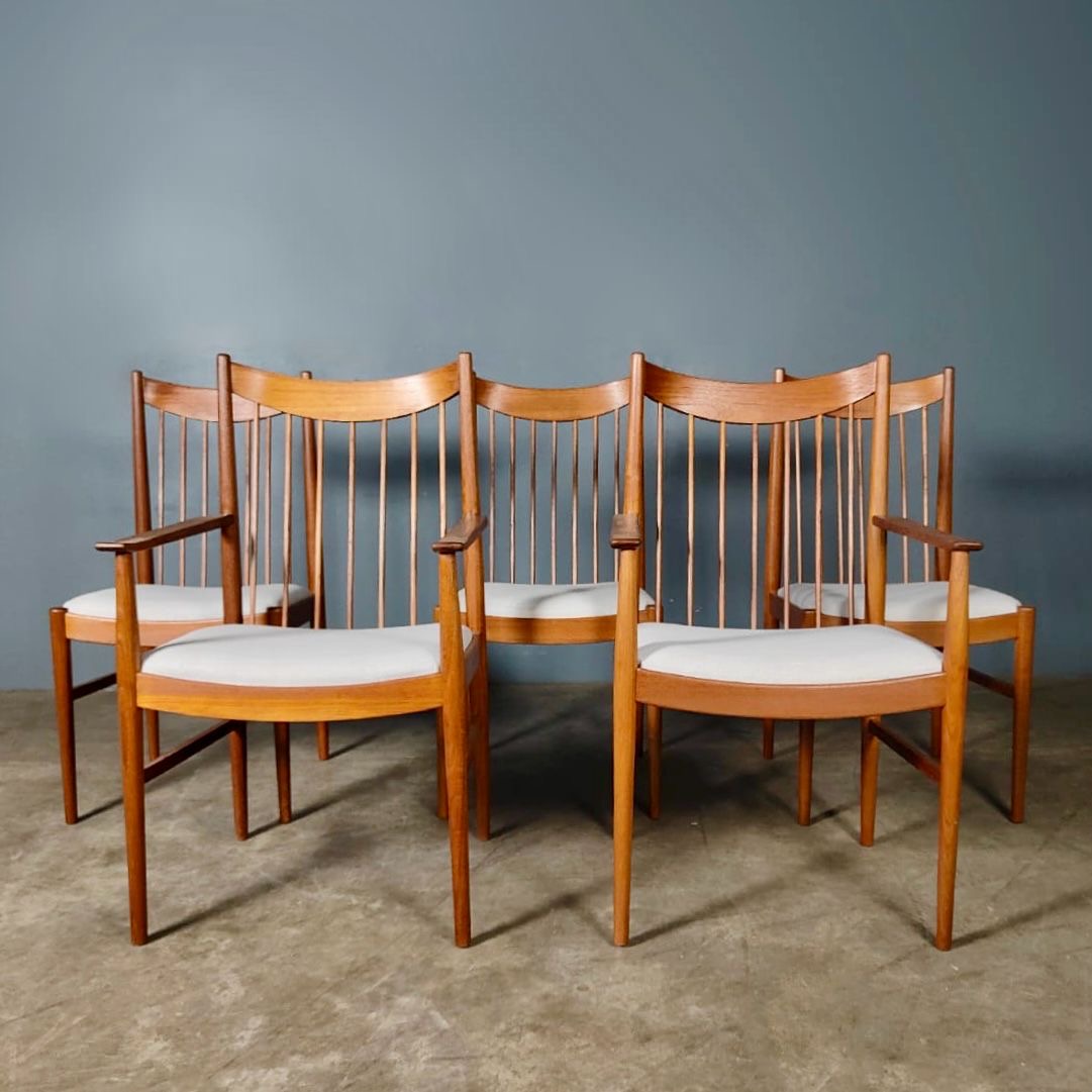 SOLD 5 x Mid Century Arne Vodder For Sibast Model 442 Dining Chairs Vintage Retro MCM