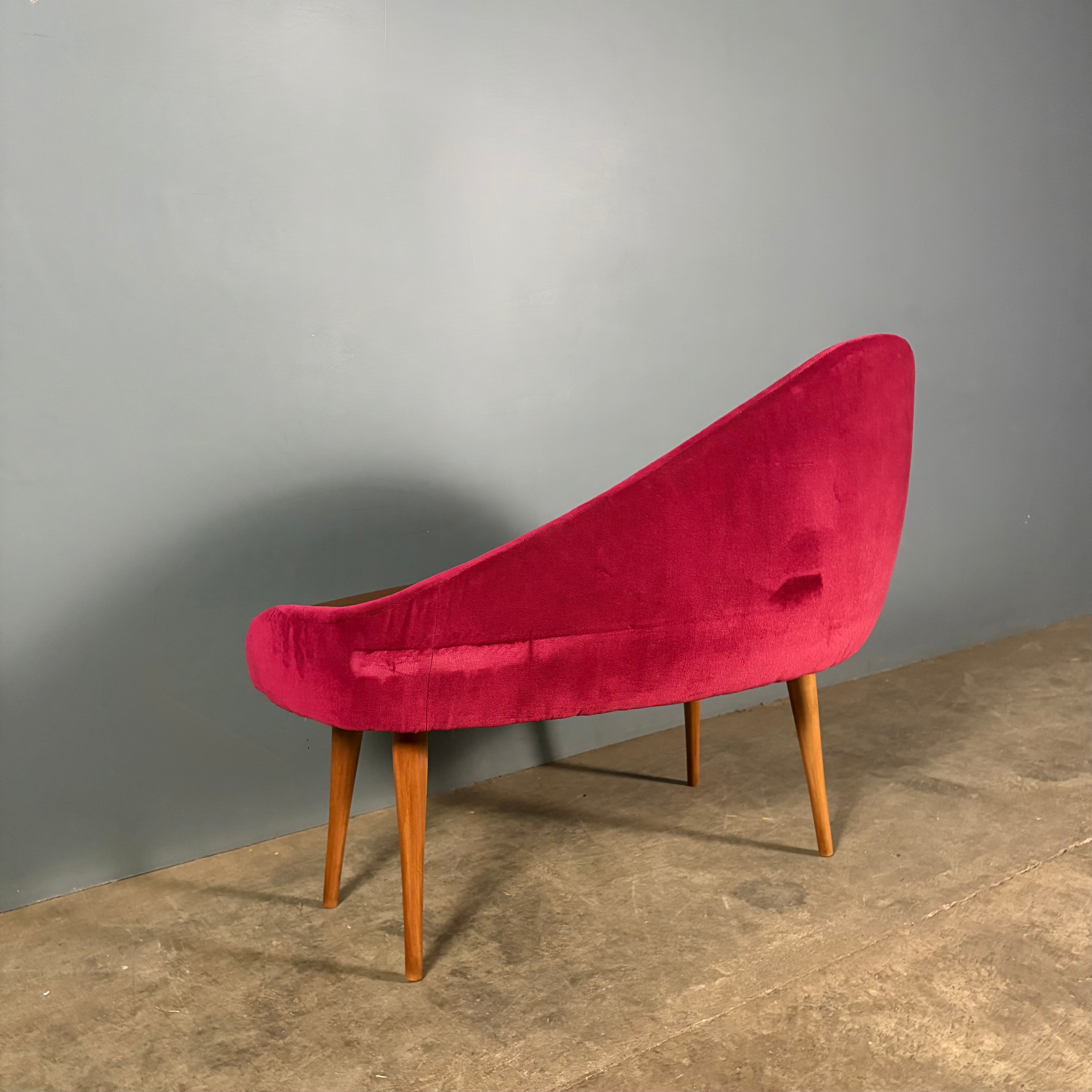Chippy Heath Contour Curved Telephone Table Seat Mid Century Vintage Retro MCM