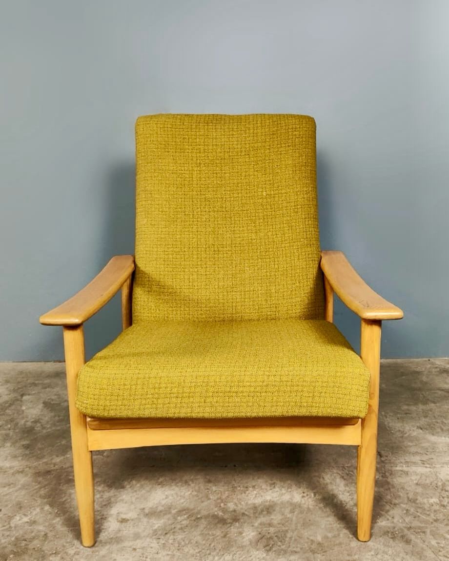 Mid Century Danish Sofa Bed And Matching Armchair