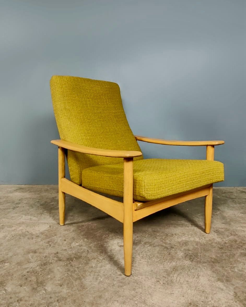 Mid Century Danish Sofa Bed And Matching Armchair