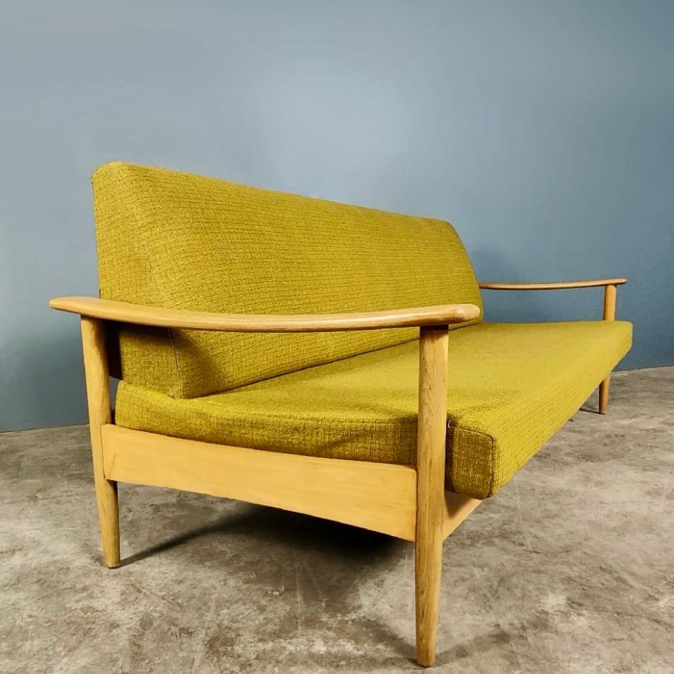 Mid Century Danish Sofa Bed And Matching Armchair
