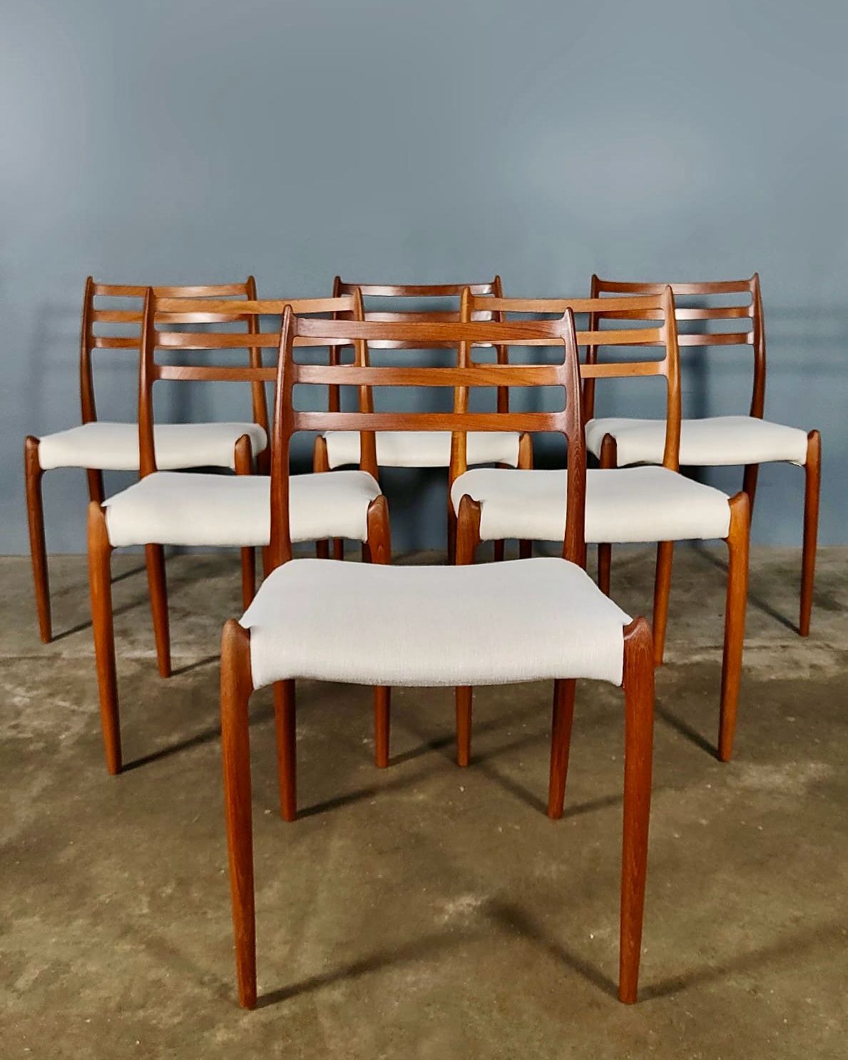 SOLD 6 x Model 78 Teak Dining Chairs Niels Otto Moller J.L Møllers Møbelfabrik Mid Century Vintage Retro