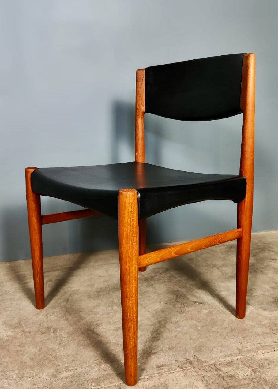 4 Mid Century Danish Teak Dining Chairs