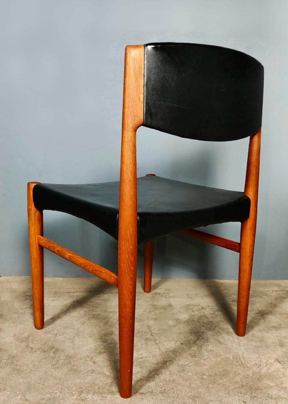 4 Mid Century Danish Teak Dining Chairs